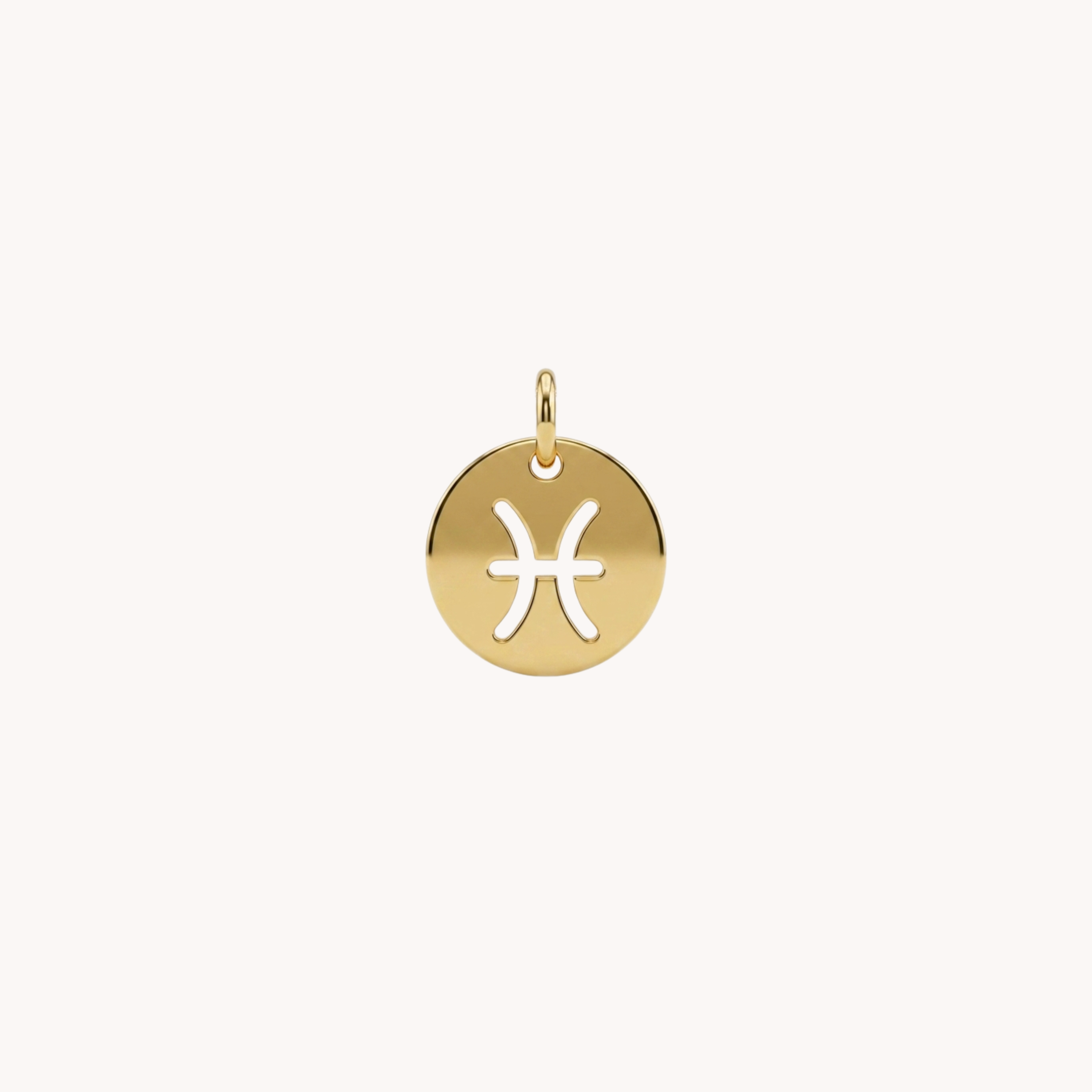 CIONDOLO SEGNO ZODIACALE - medaglia minimal con simbolo segno zodiacale toro in acciaio