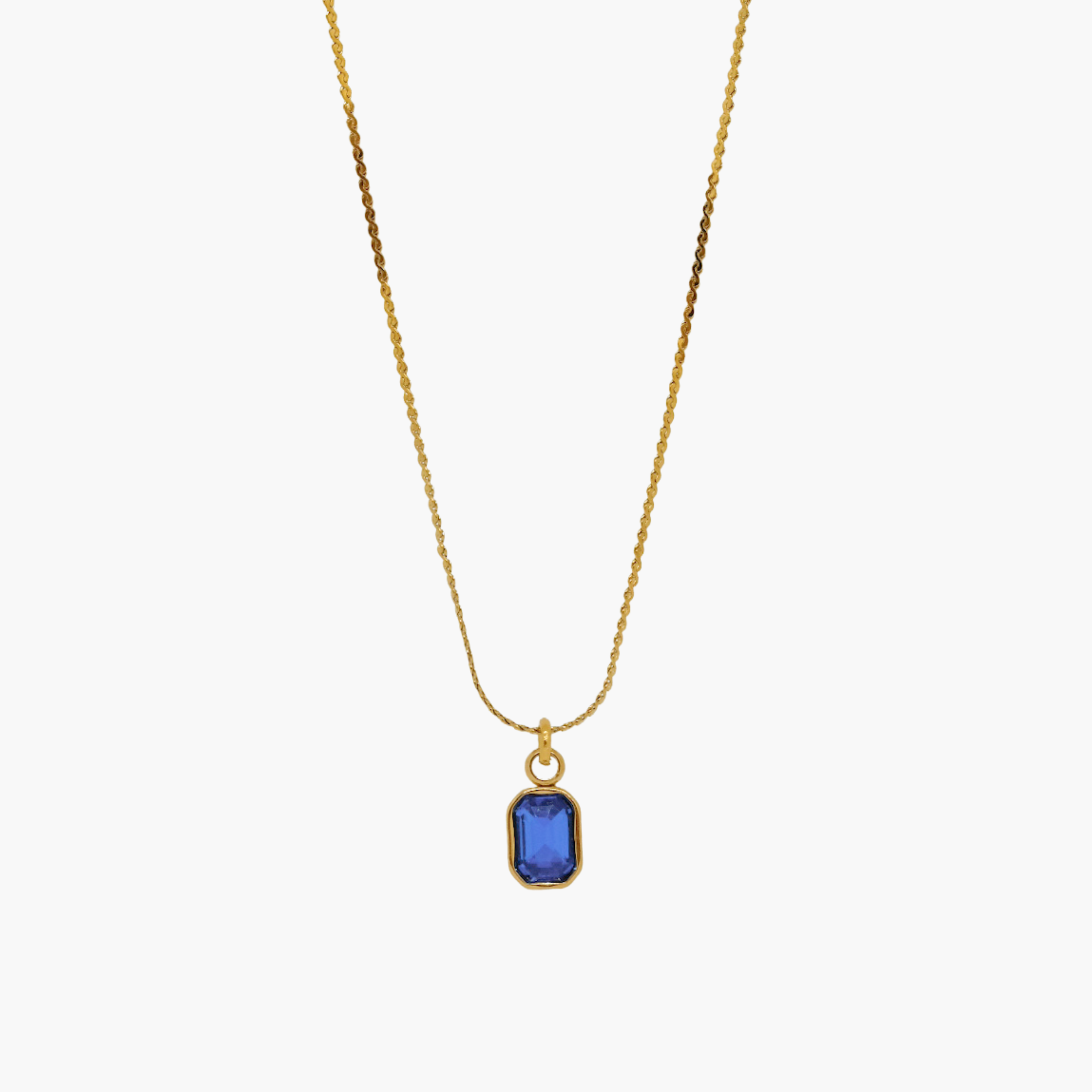 COLLANA ZIRCONE MINI BLU