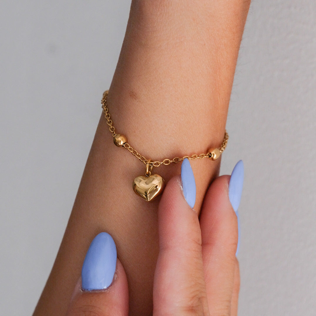 BRACCIALE CUORE BOMBATO