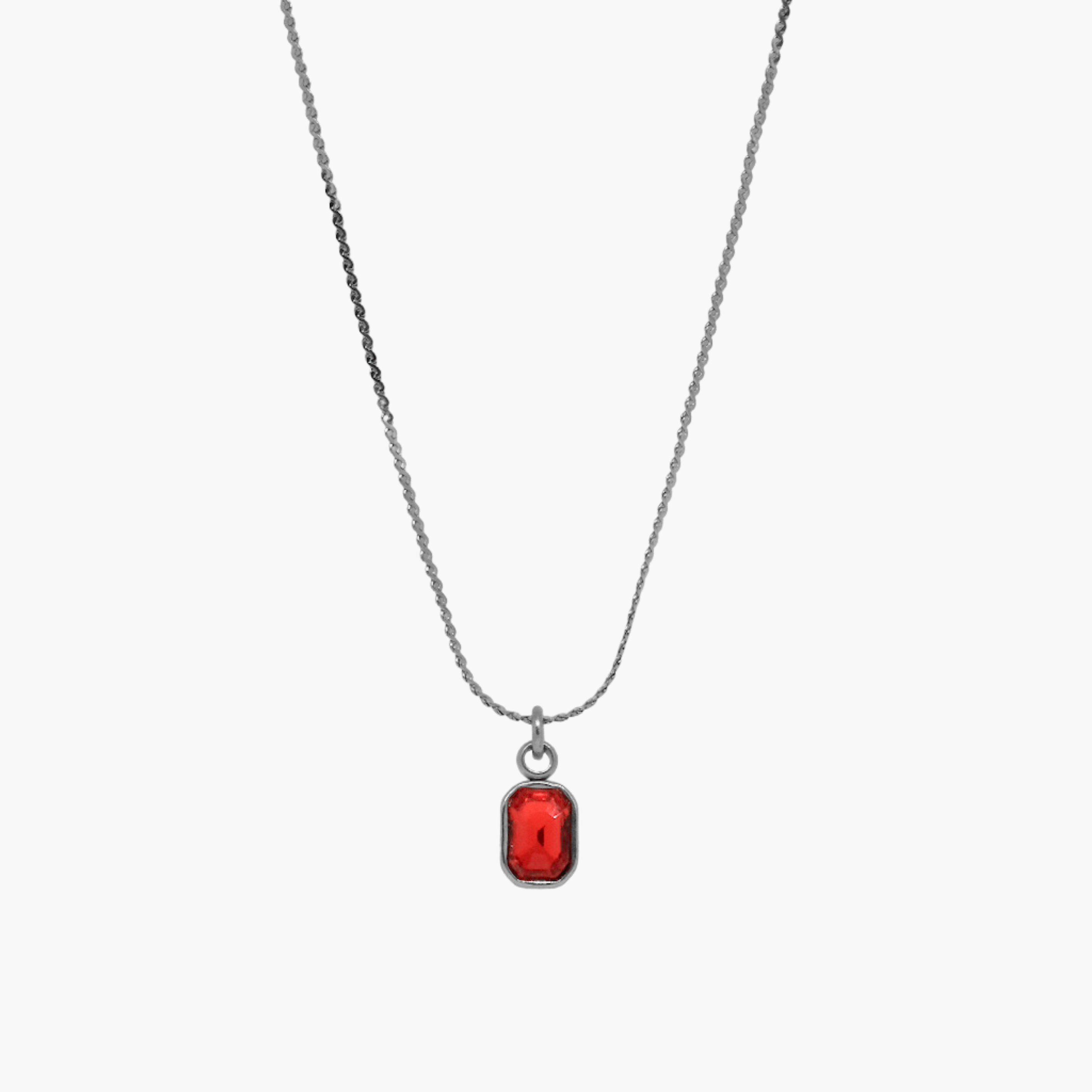 COLLANA ZIRCONE MINI ROSSO