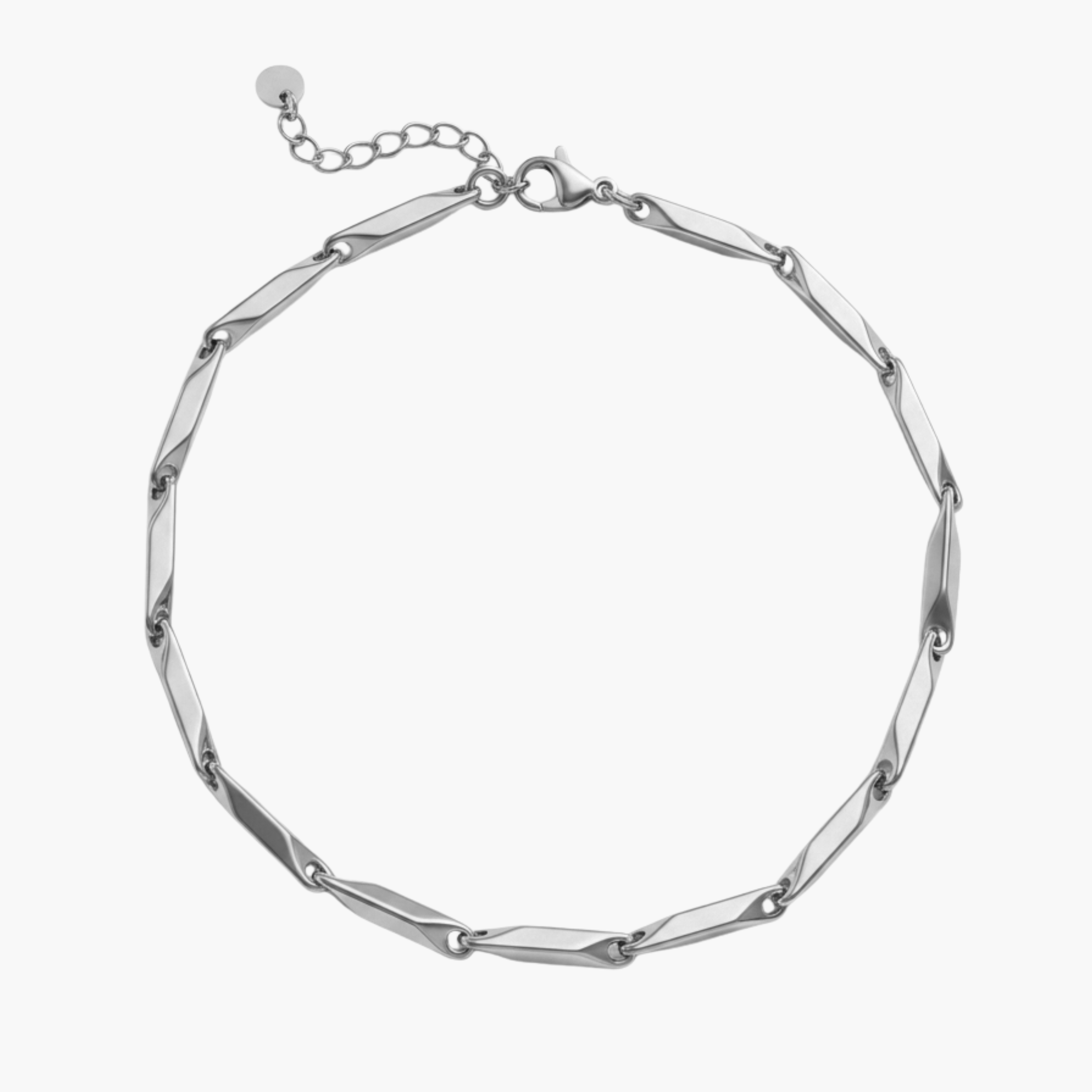 BRACCIALE TWISTED BAR - maglie cilindriche rigide ritorte in acciaio oro o argento