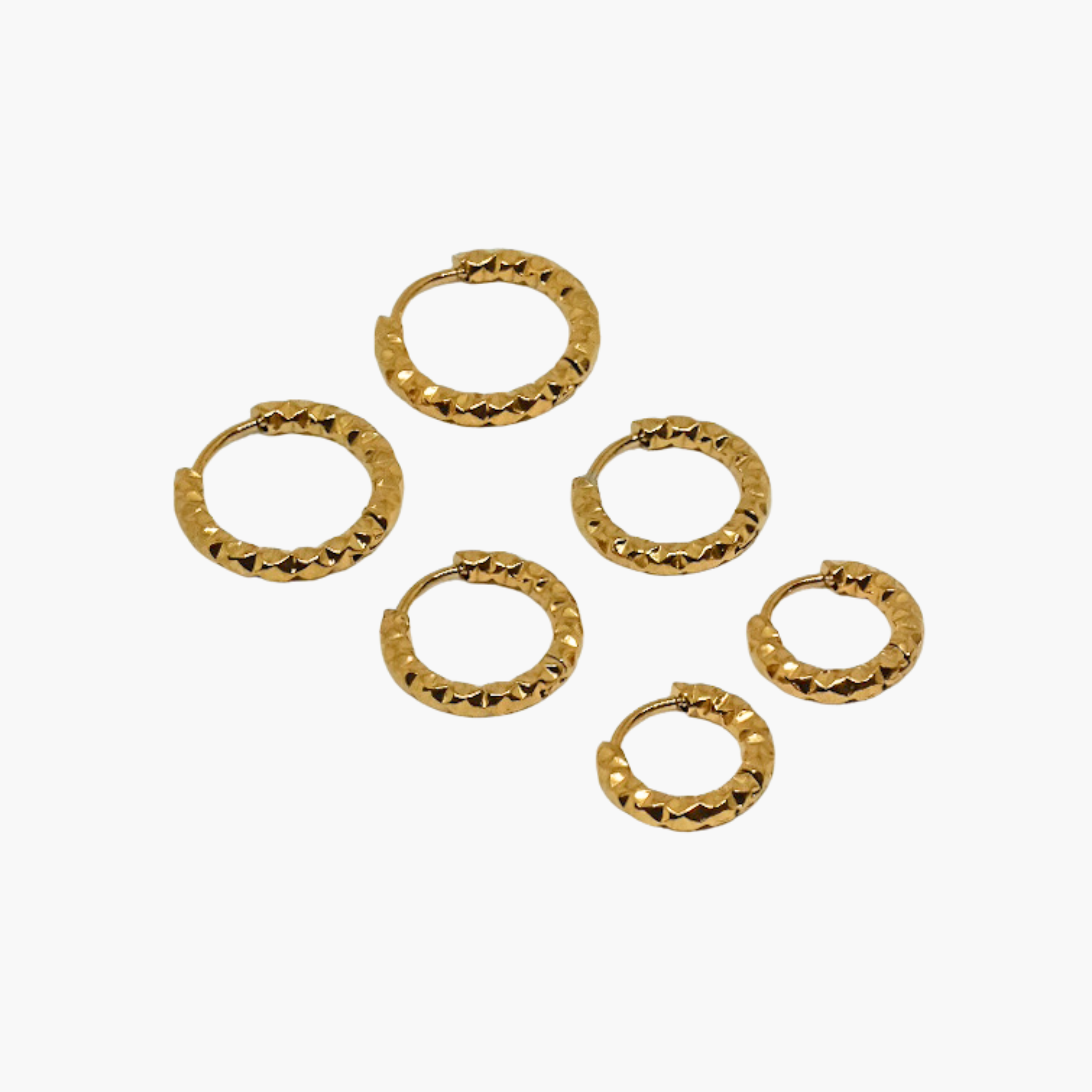 SET ORECCHINI MARTELLATI