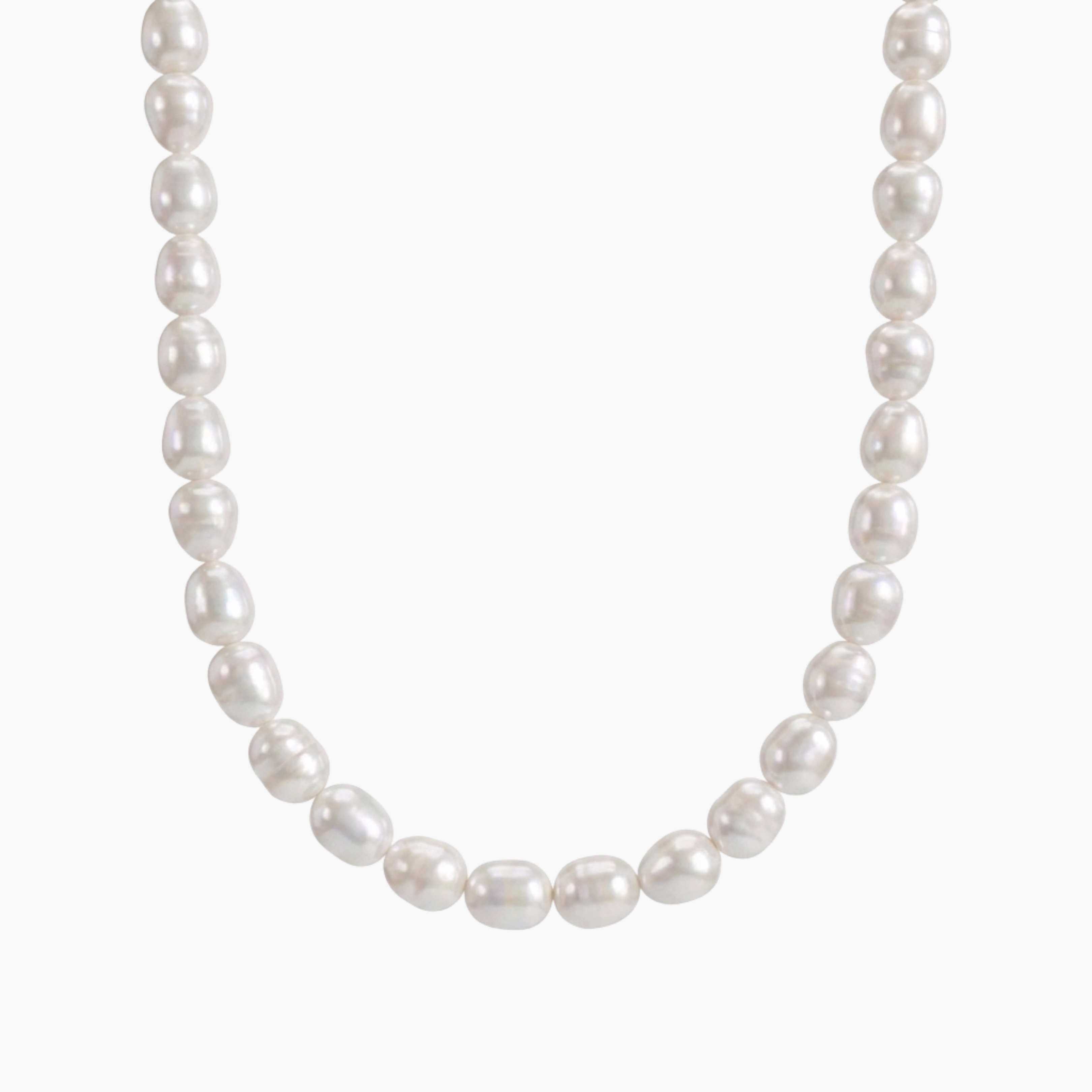 GIROCOLLO PERLE DI FIUME - collana da uomo con perle vere d'acqua dolce barocche