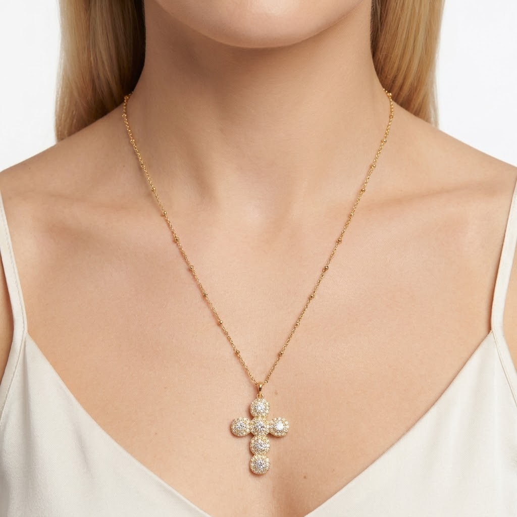 COLLANA CROCE SHINE