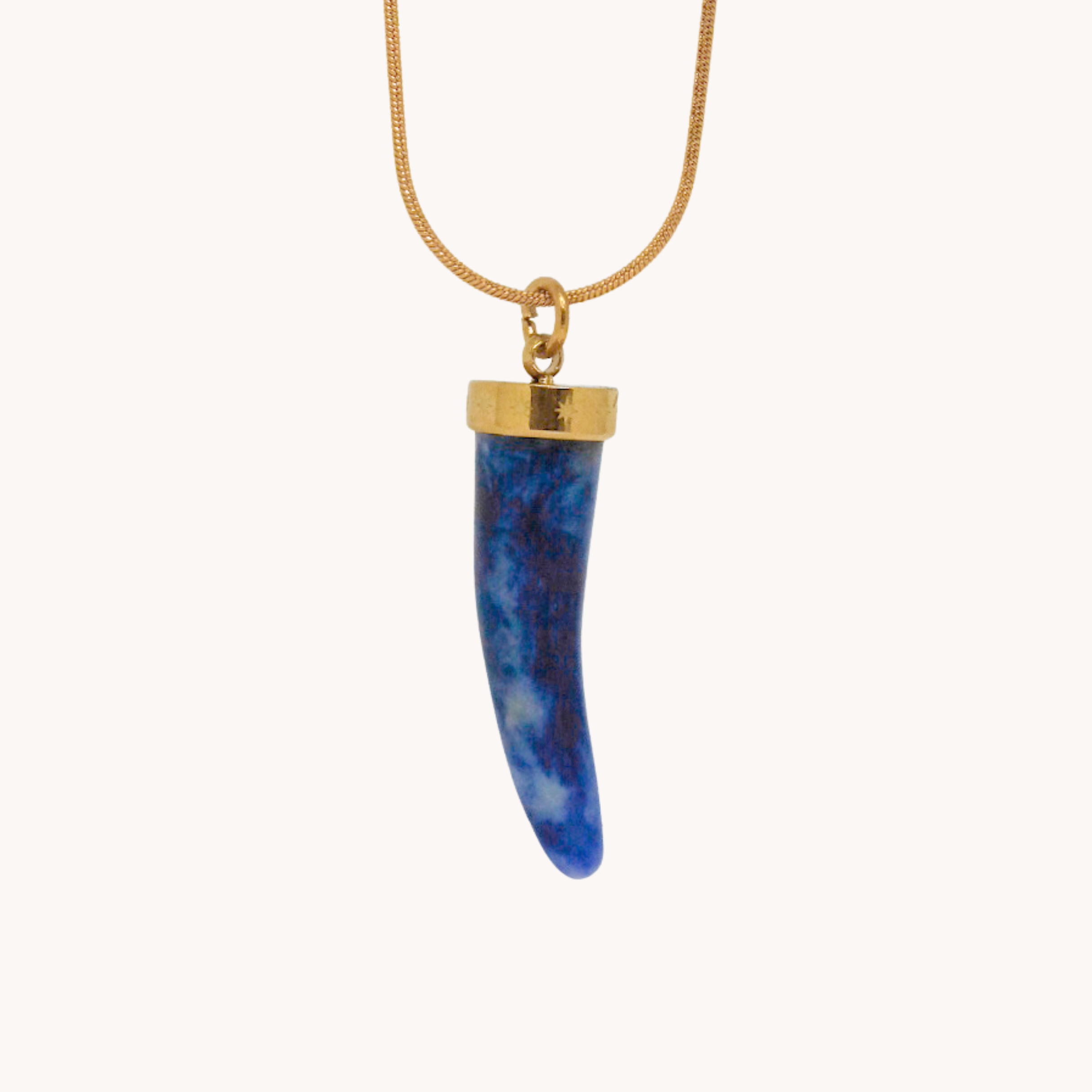 COLLANA CORNO BLU