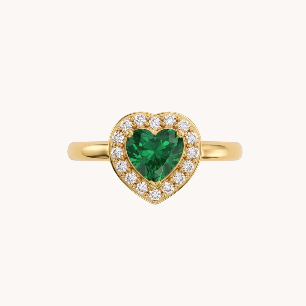 ANELLO CUORE VERDE