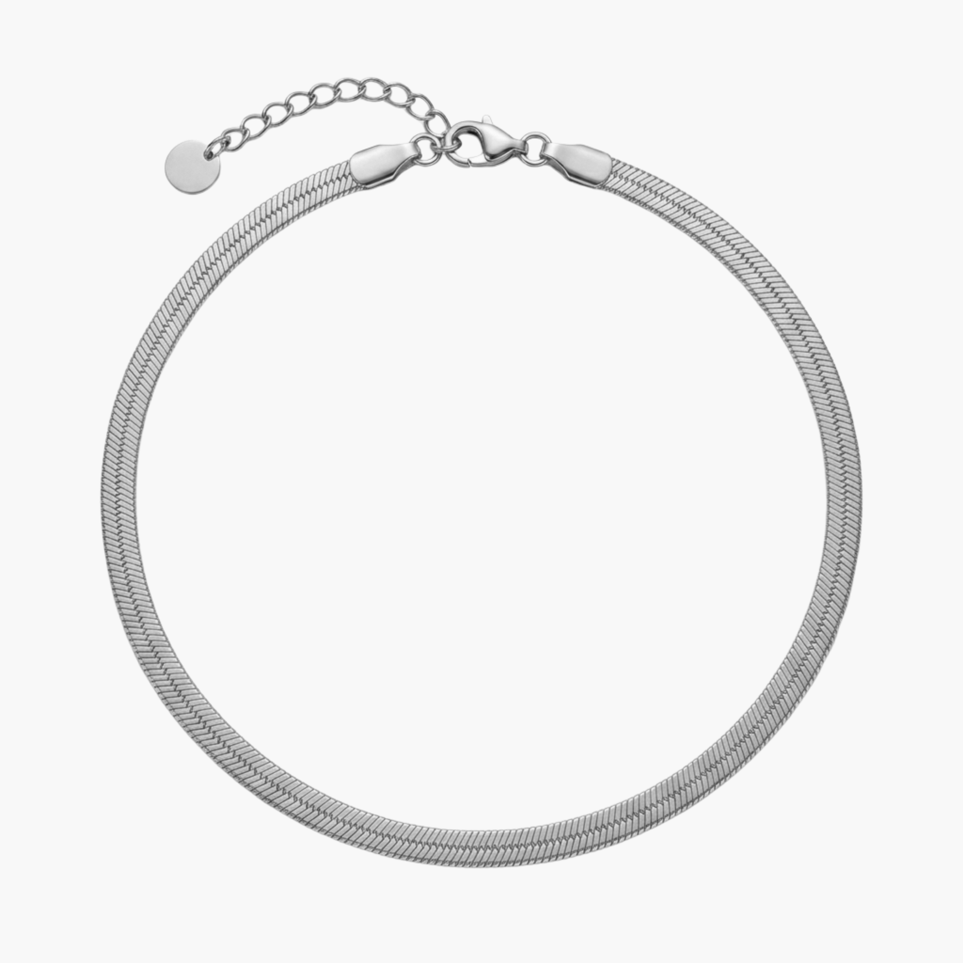 BRACCIALE SNAKE - bracciale da uomo a maglia piatta a spina di pesce in acciaio oro o argento