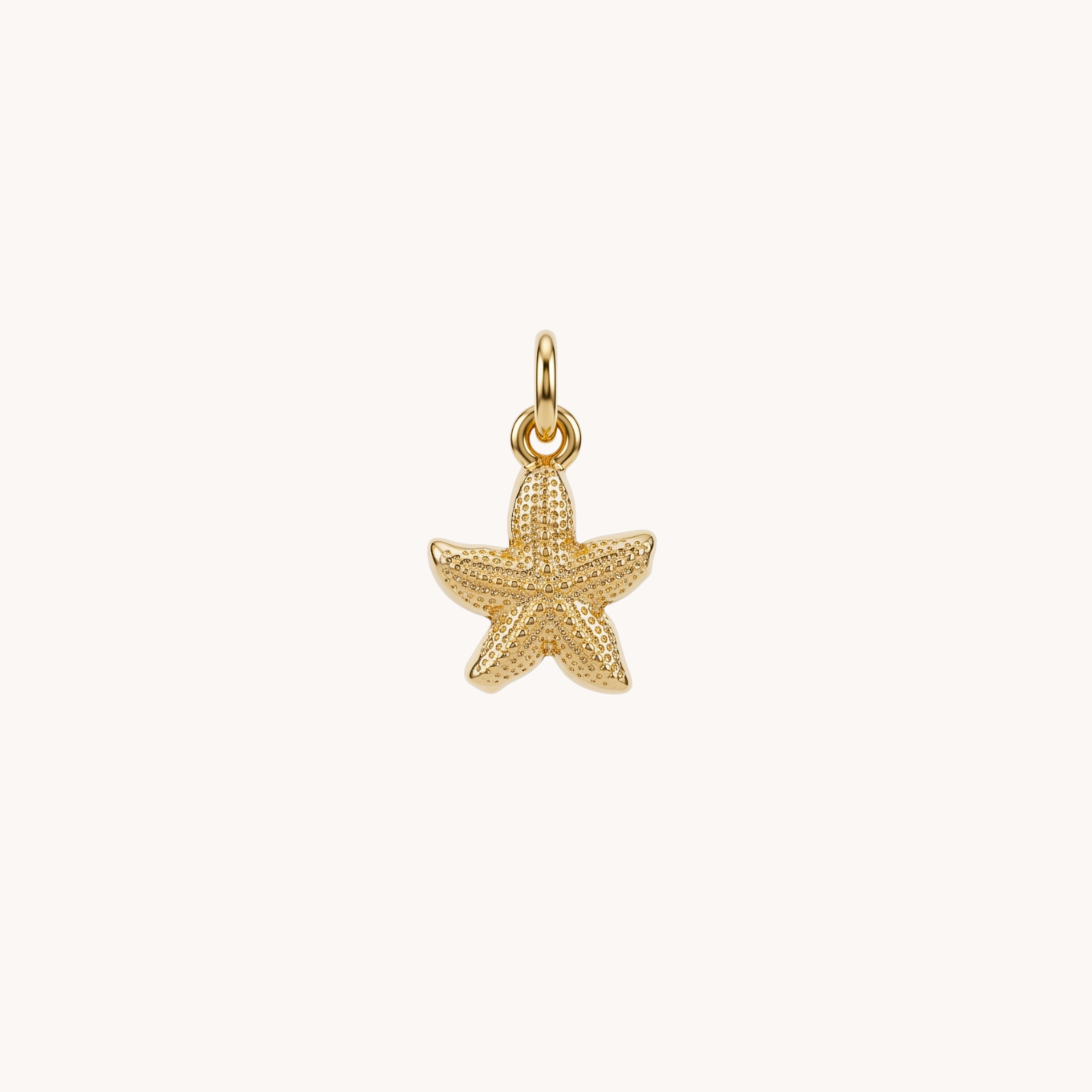 CIONDOLO OCEAN MINI STAR - stella marina scultorea e materica in acciaio oro o argento