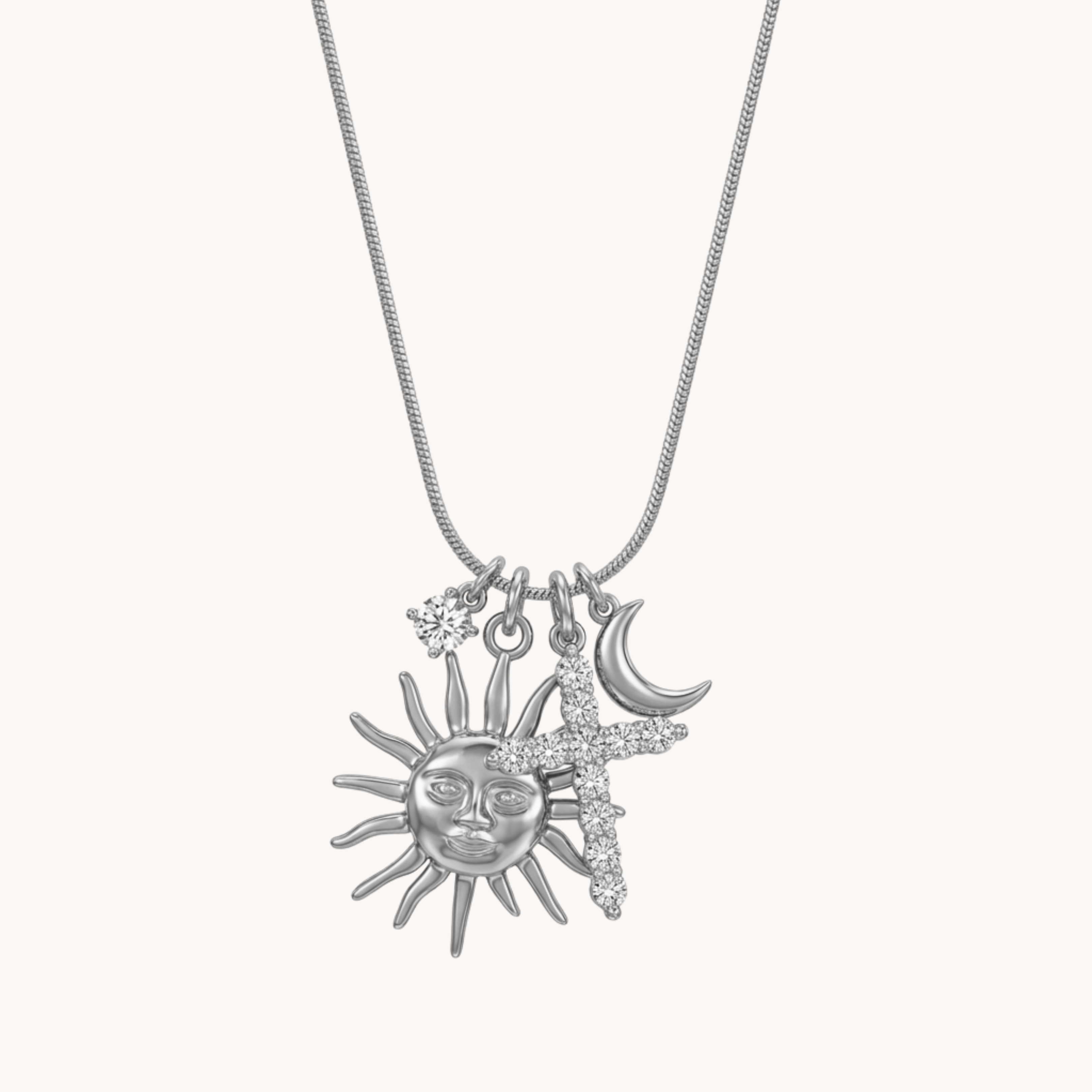 COLLANA COSMOS - pendenti celestiali in acciaio inossidabile
