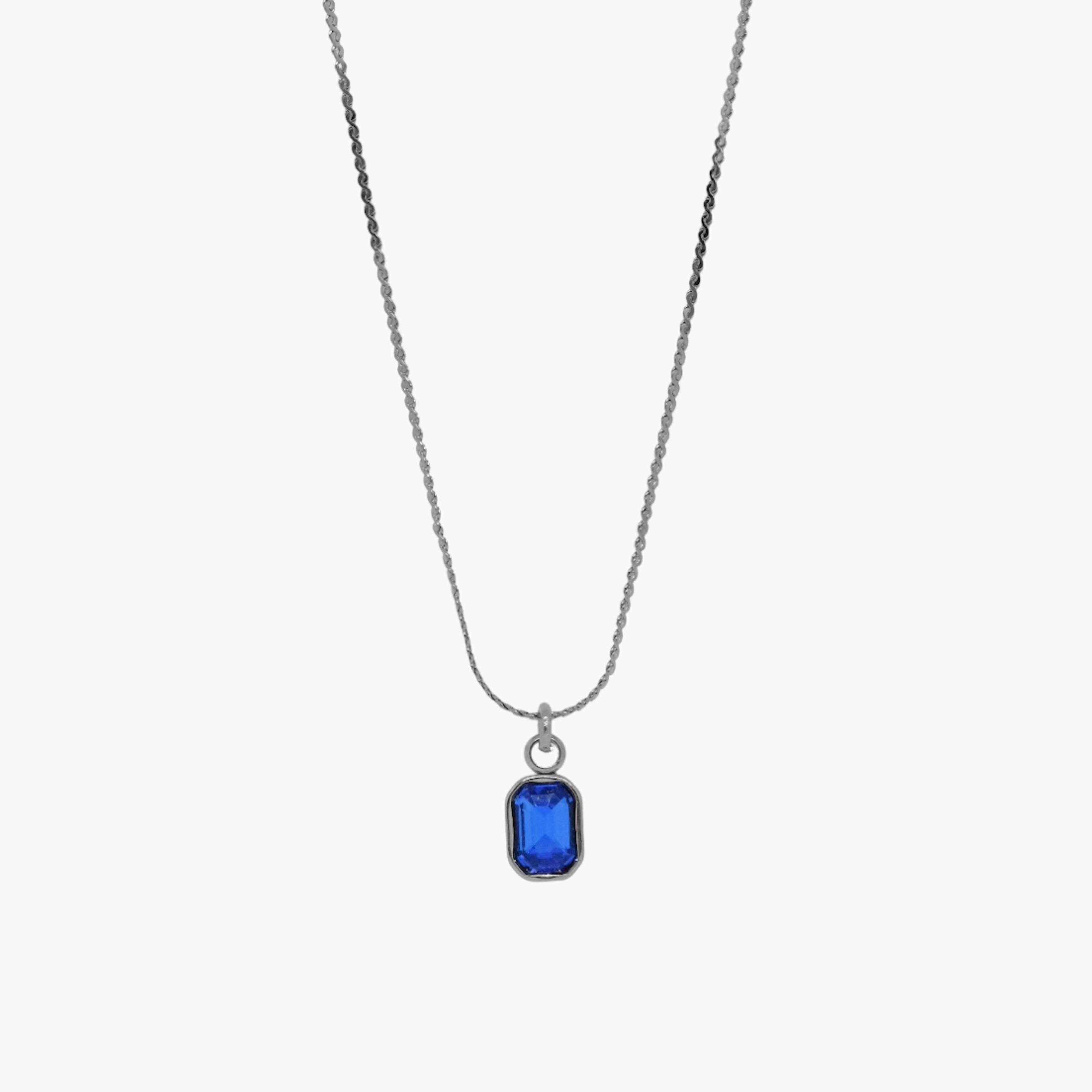 COLLANA ZIRCONE MINI BLU