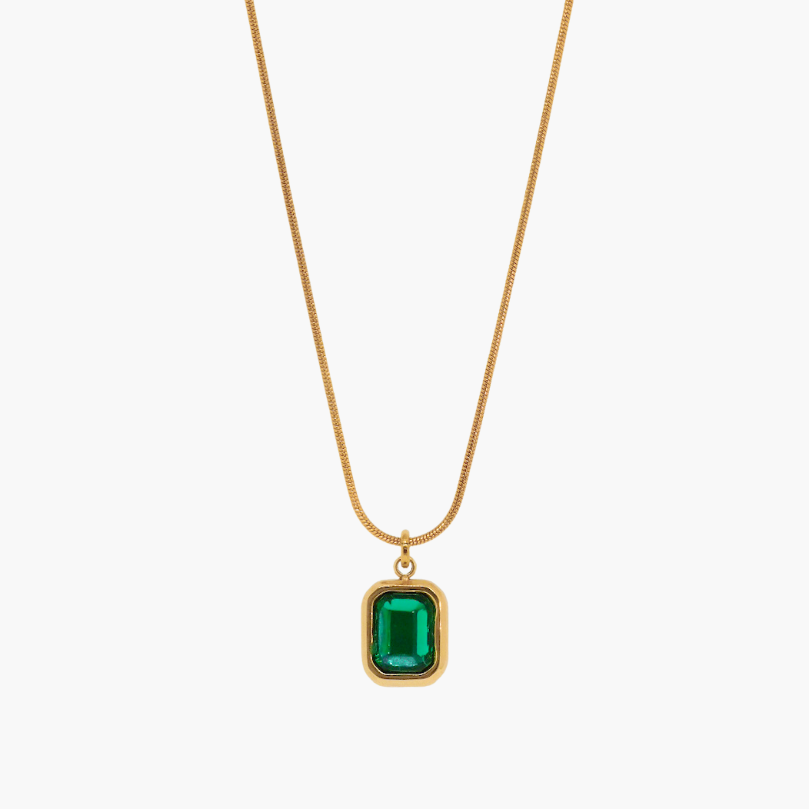 COLLANA ZIRCONE VERDE