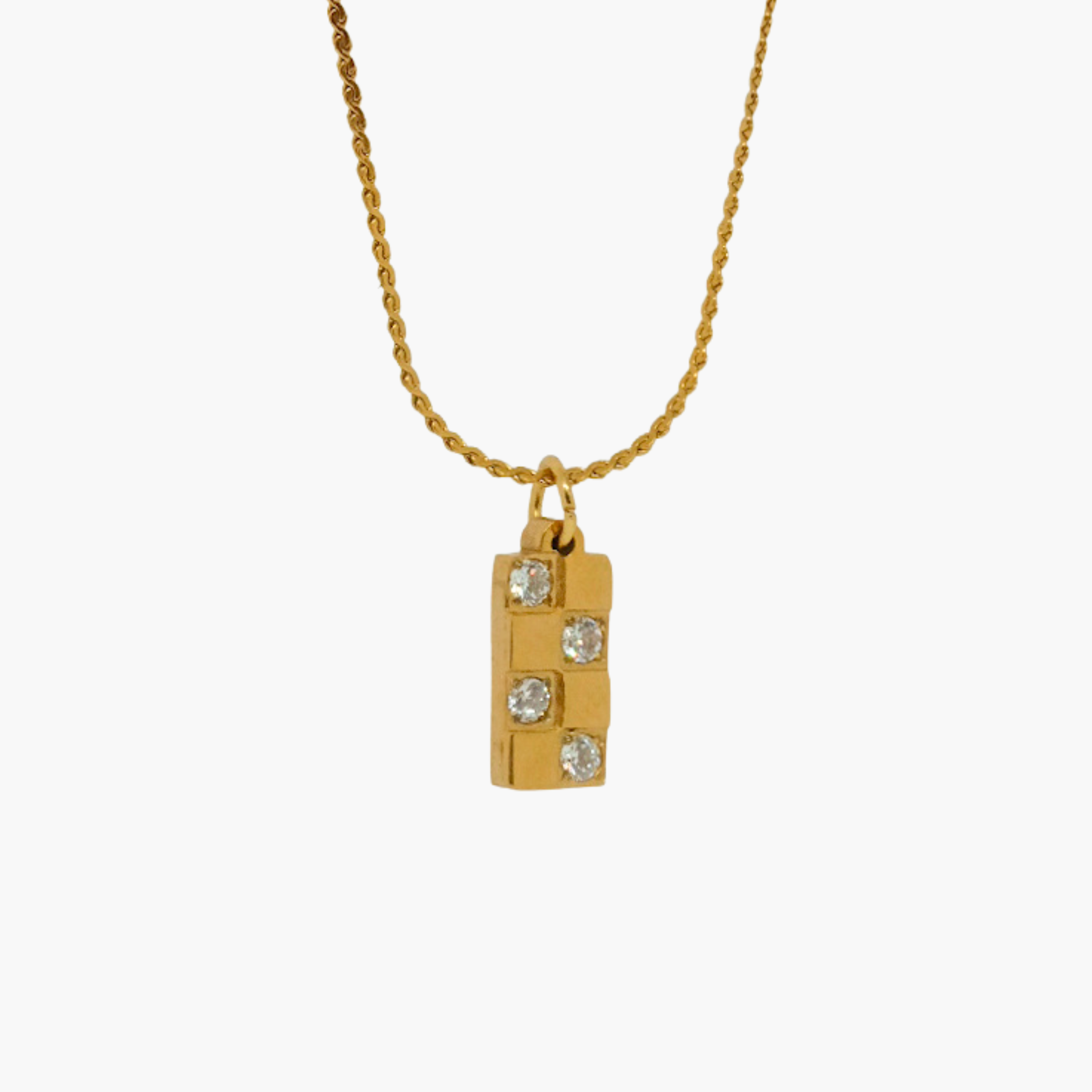 COLLANA MEDAGLIA MINI ZIRCONATA