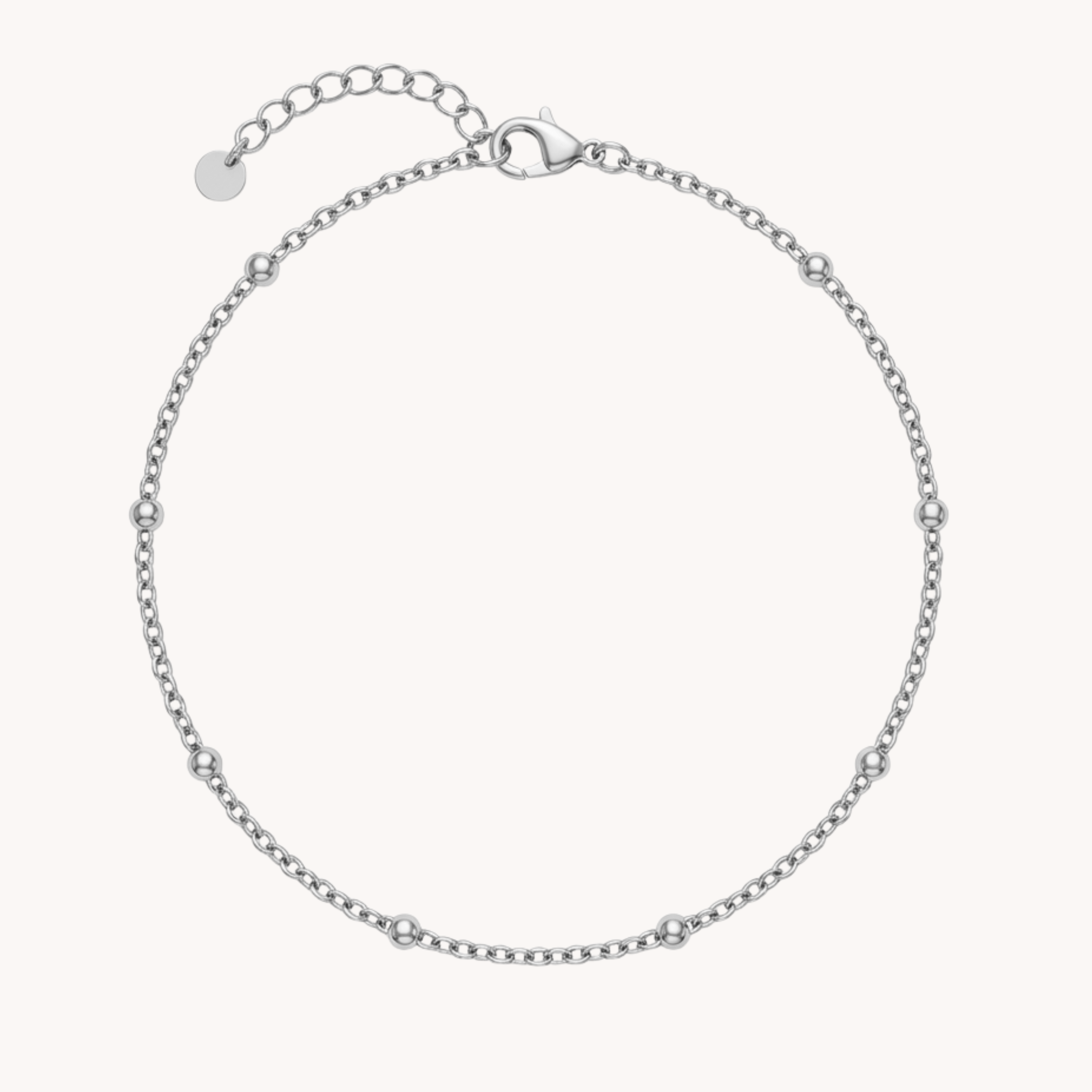 CAVIGLIERA BEADED CHAIN - catenina con micro-sfere a rilievo in acciaio