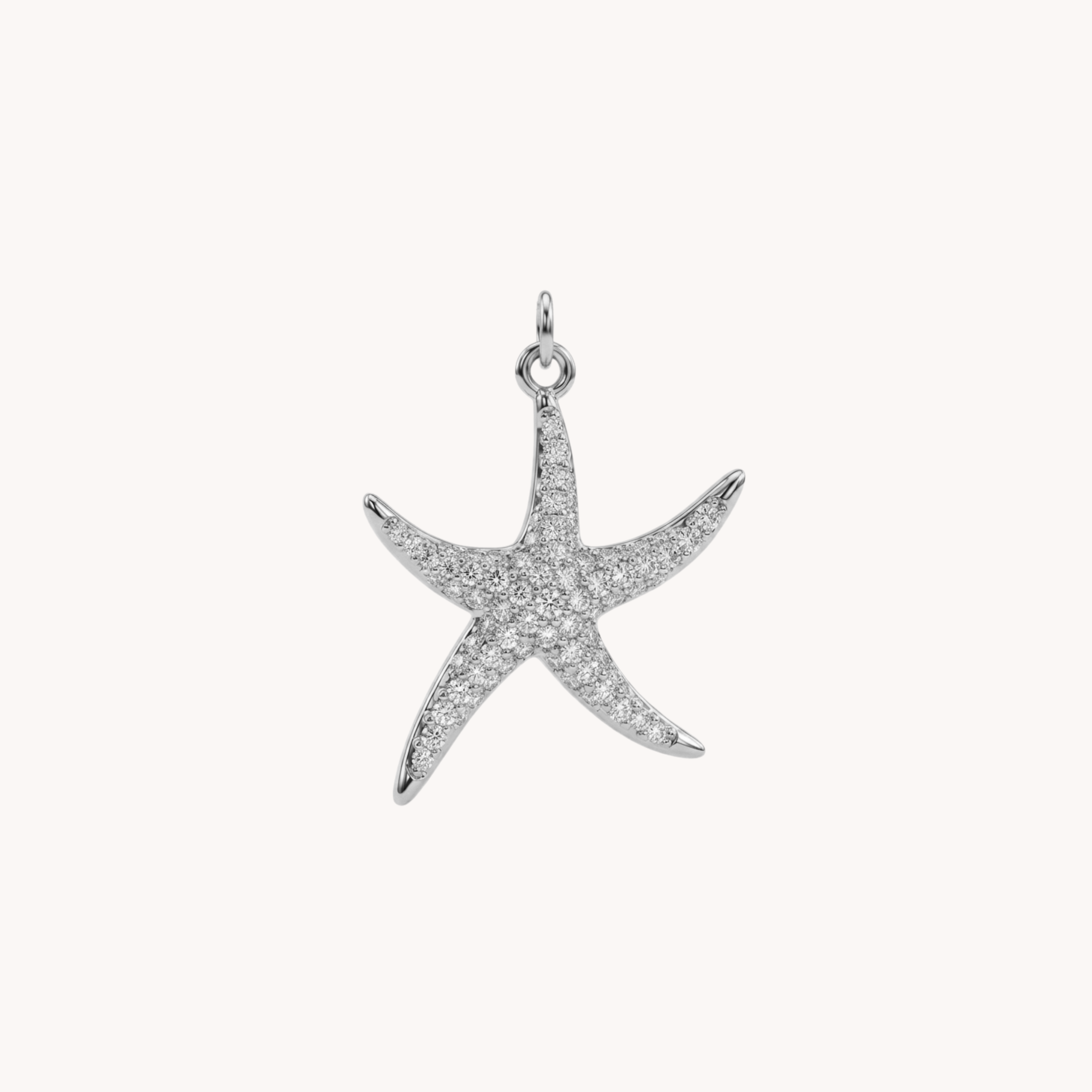 CIONDOLO GLAM STARFISH - stella marina con zirconi bianchi