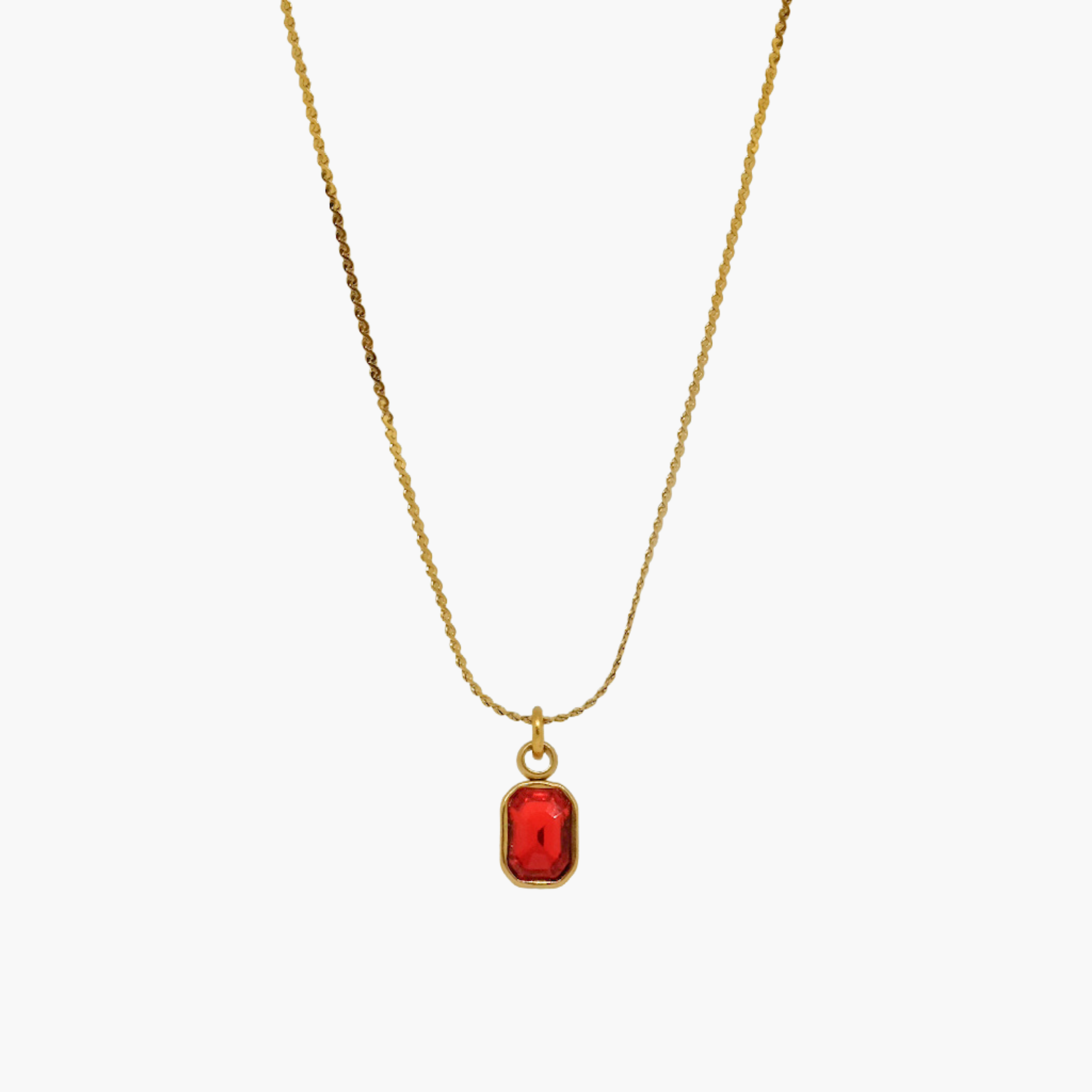 COLLANA ZIRCONE MINI ROSSO