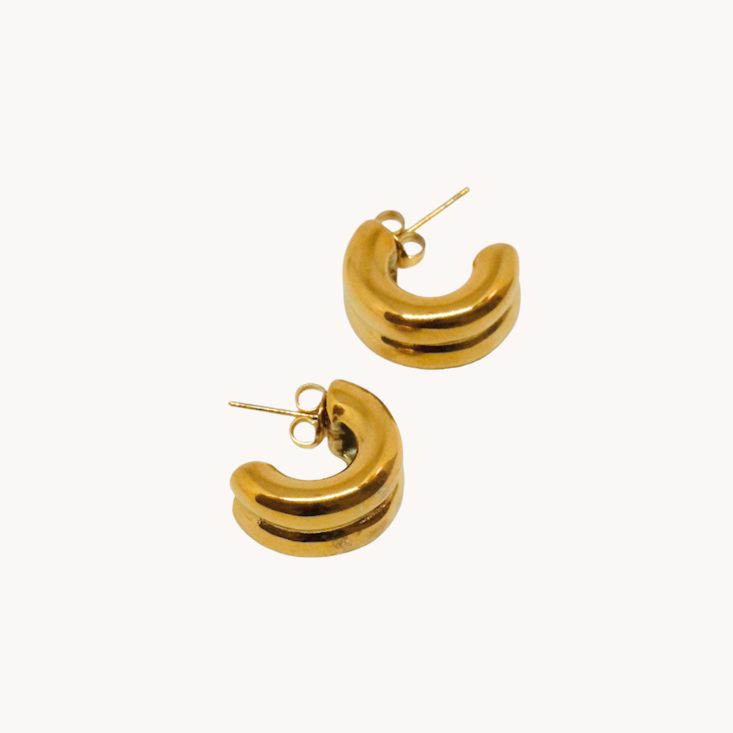 COPPIA ORECCHINI DOPPIO CERCHIO