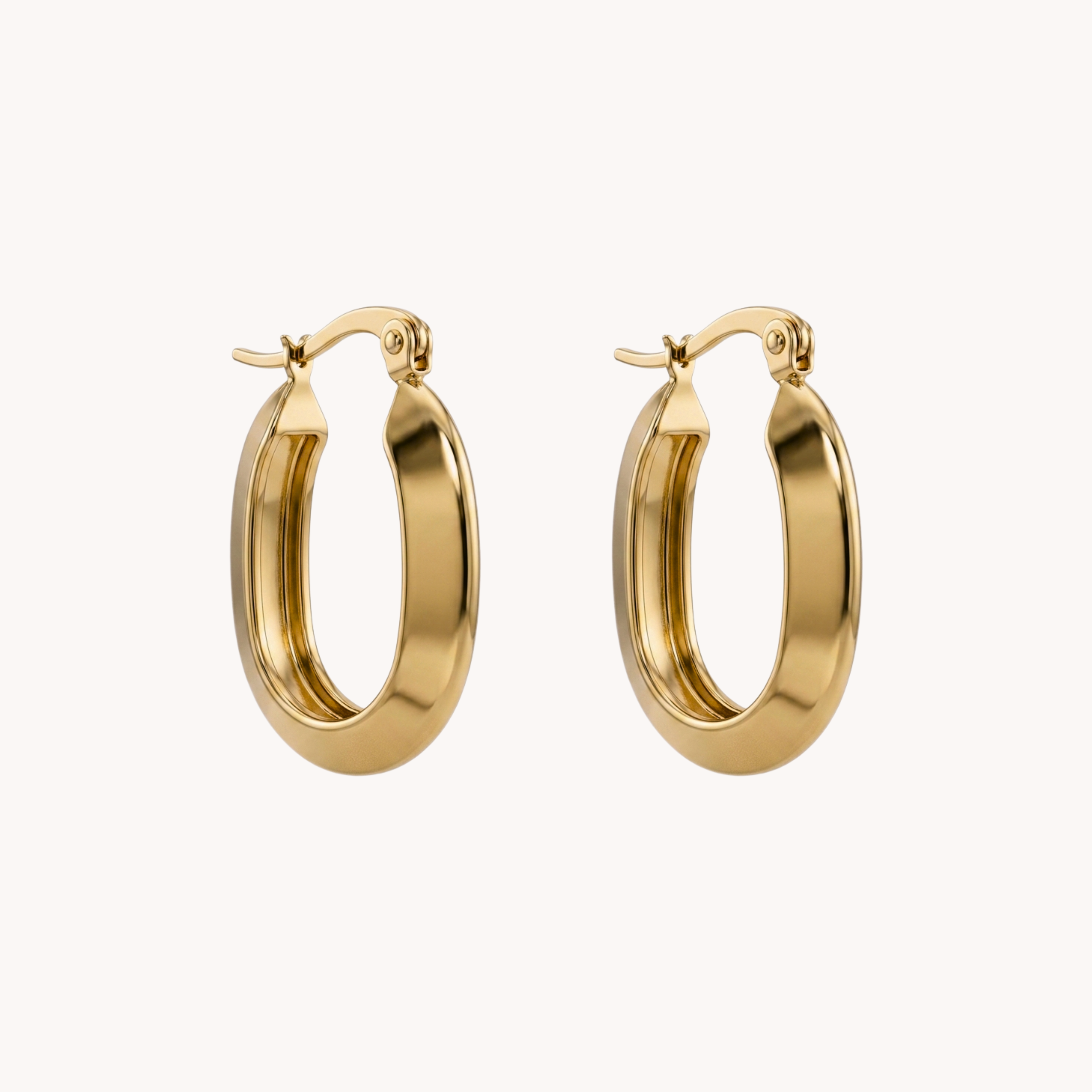 COPPIA ORECCHINI BOLD OVAL