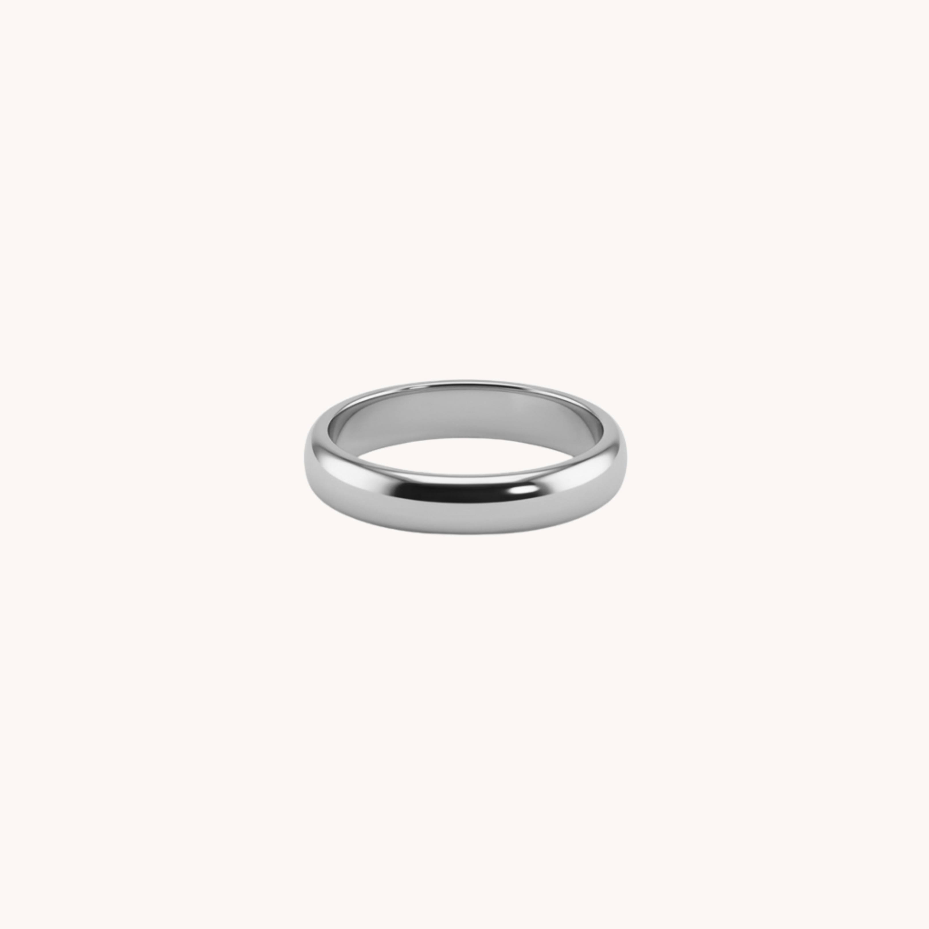 ANELLO ESSENTIAL BOLD - fedina spessa bombata a fascia media in acciaio