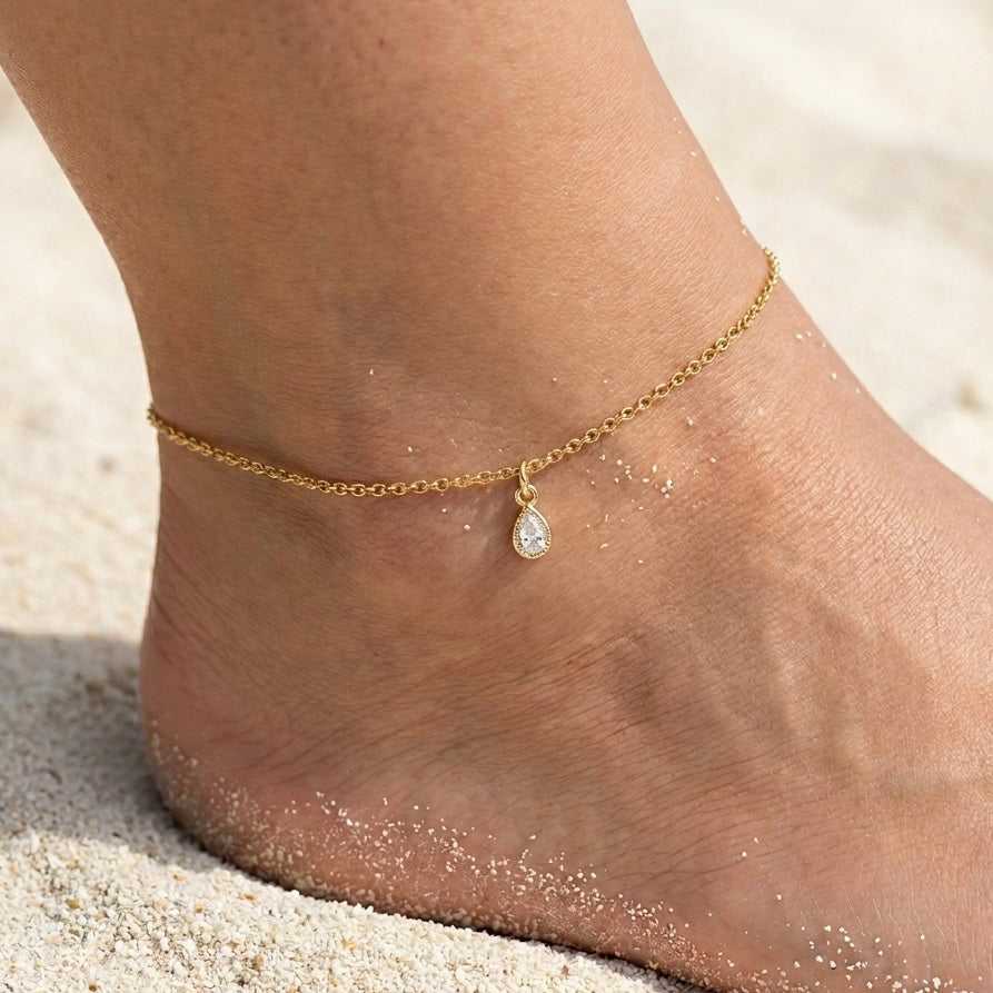 CAVIGLIERA SPARKLING - punto luce pendente a goccia in acciaio