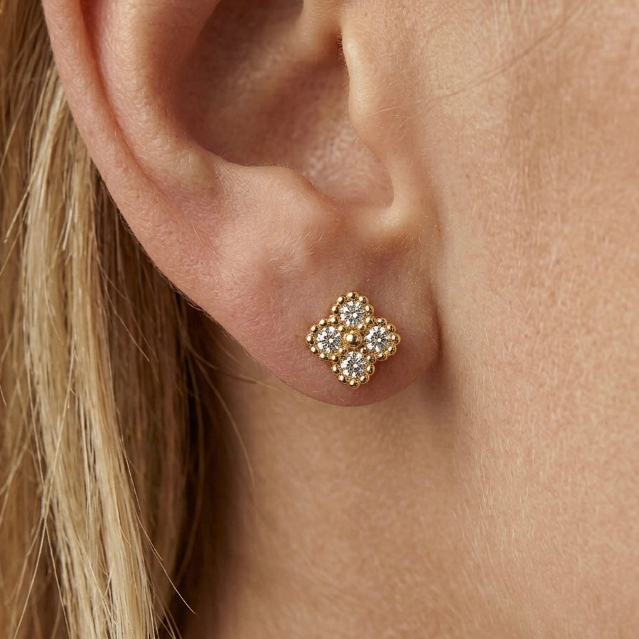 COPPIA ORECCHINI FOUR-LEAF