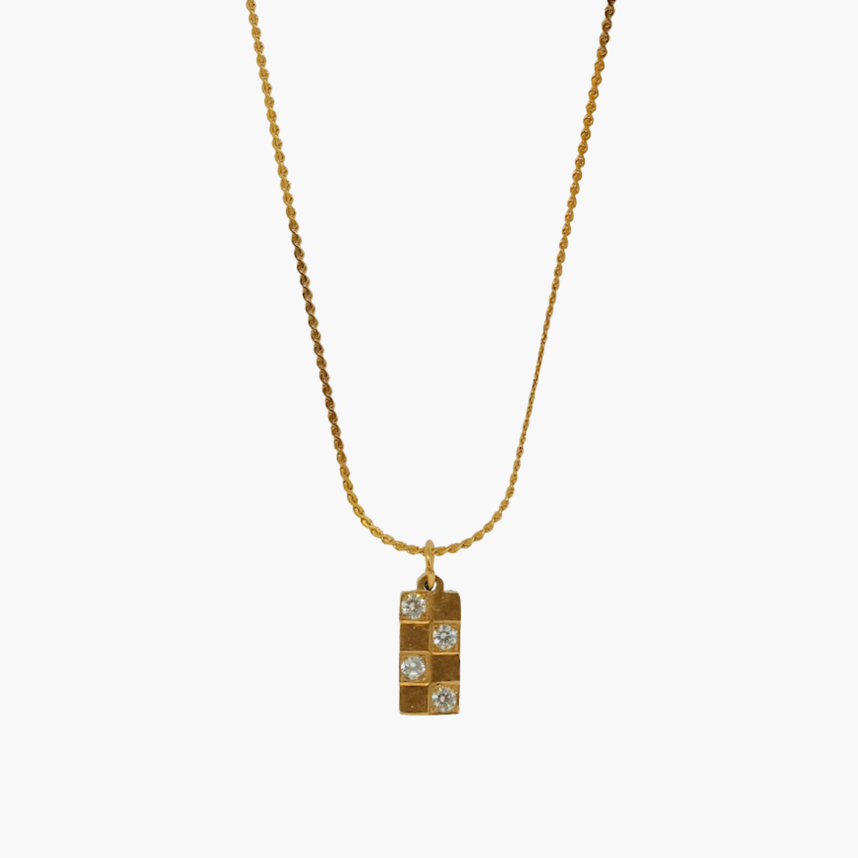 COLLANA MEDAGLIA MINI ZIRCONATA