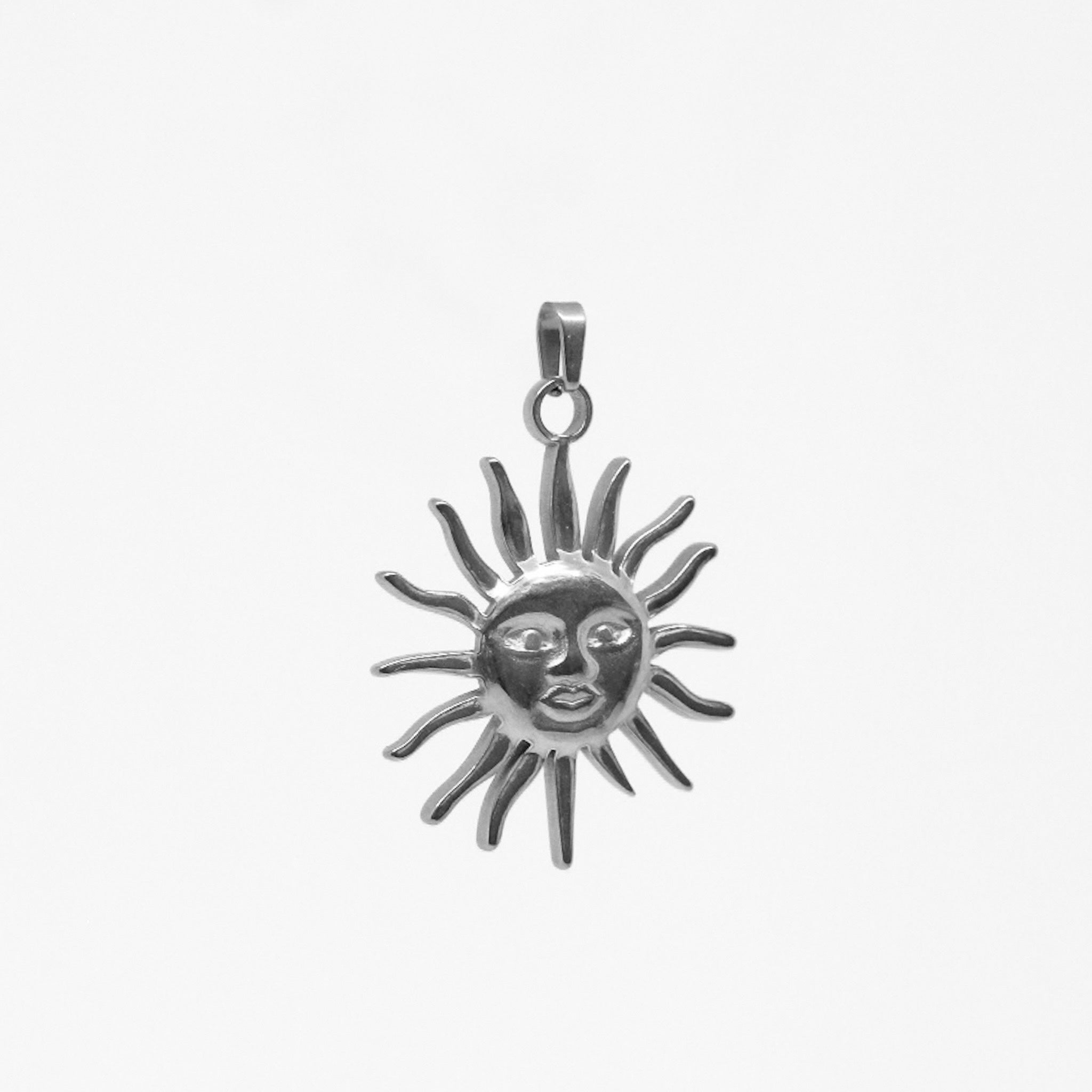 Ciondolo sole grande argento
