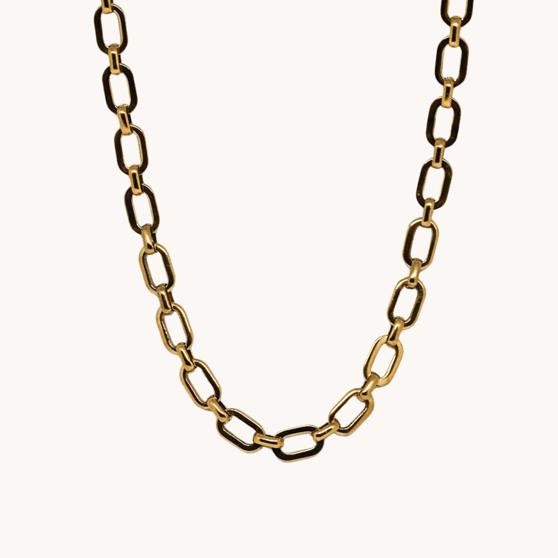 GIROCOLLO CATENA RETTANGOLARE ORO