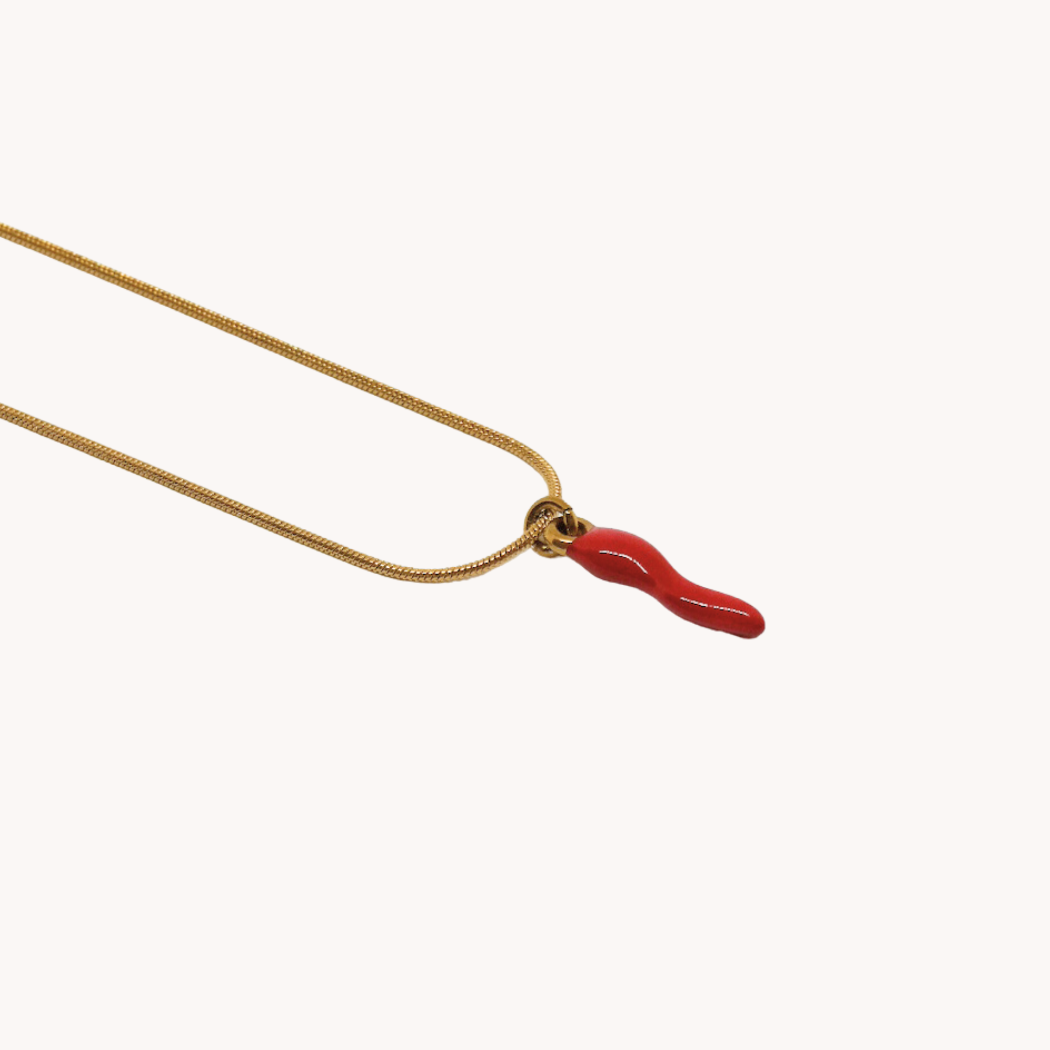 COLLANA CORNETTO ROSSO