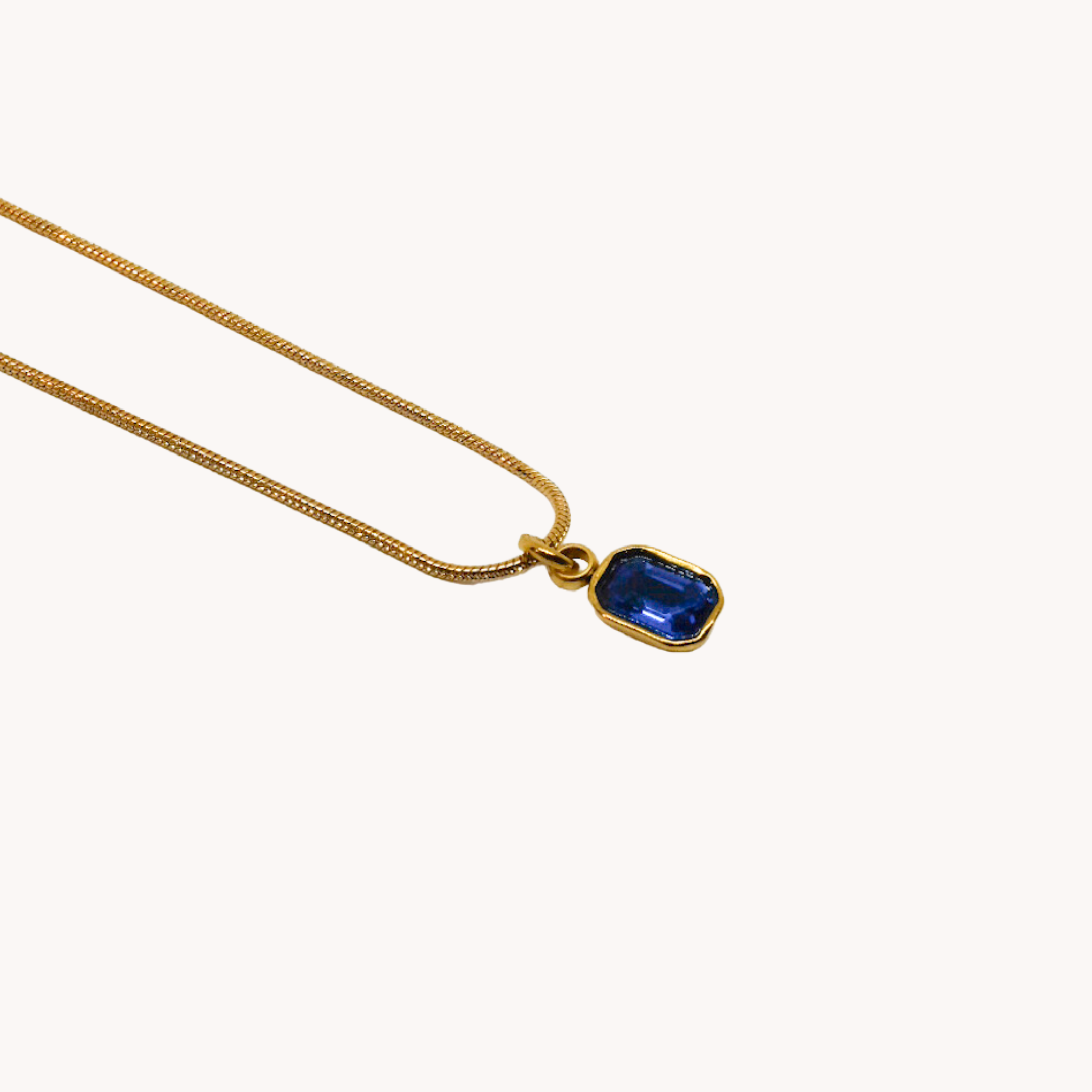 COLLANA ZIRCONE BLU MINI