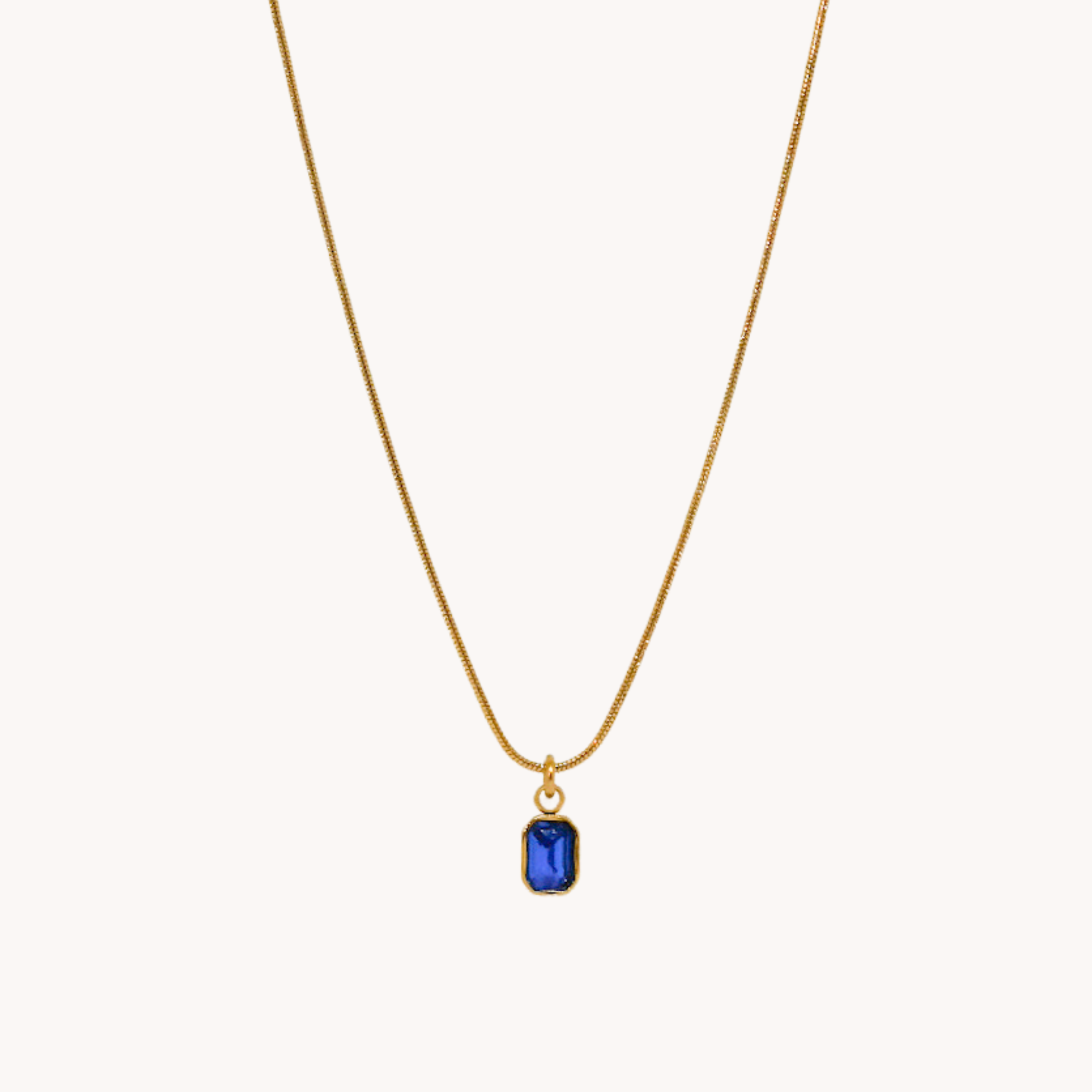 COLLANA ZIRCONE BLU MINI
