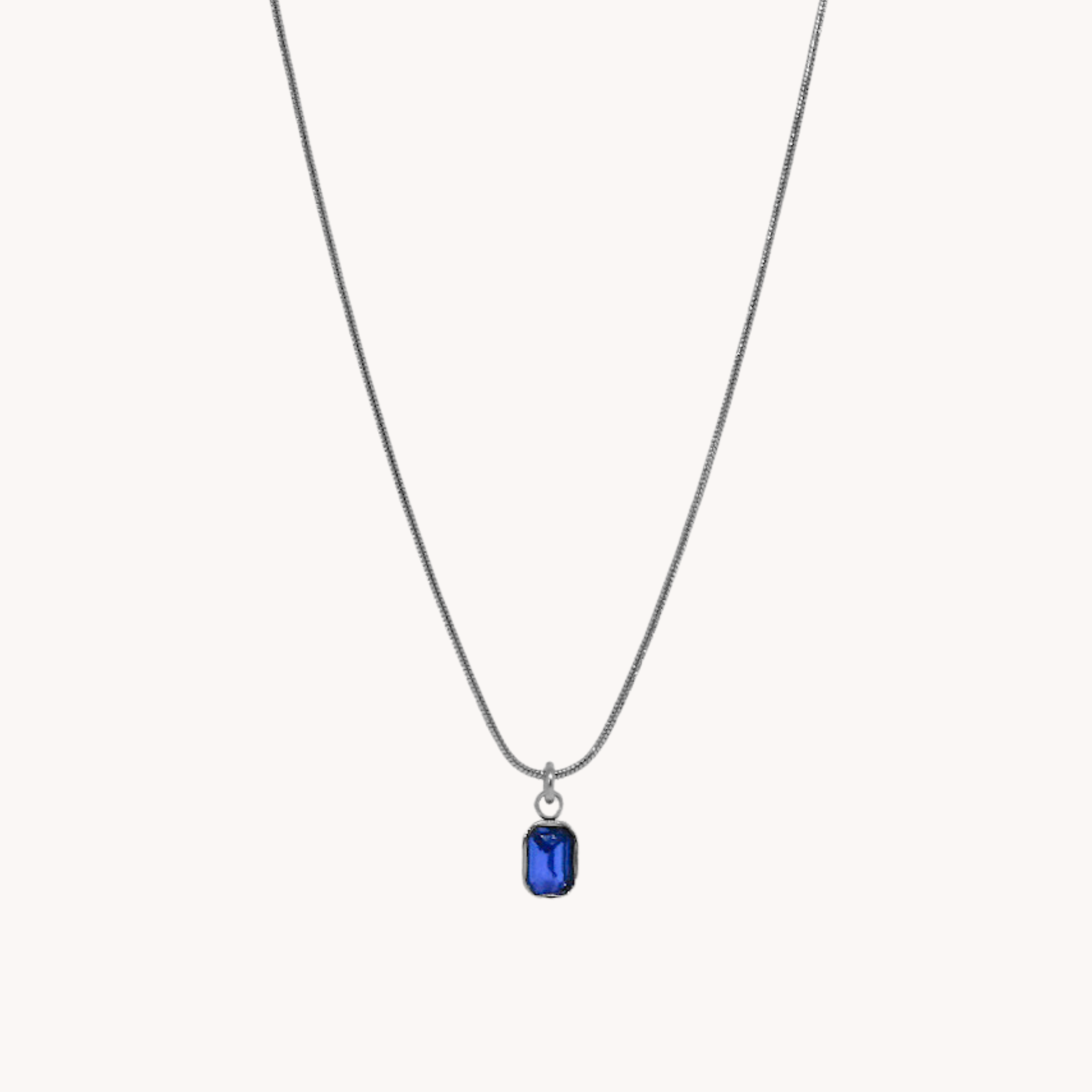 COLLANA ZIRCONE BLU MINI