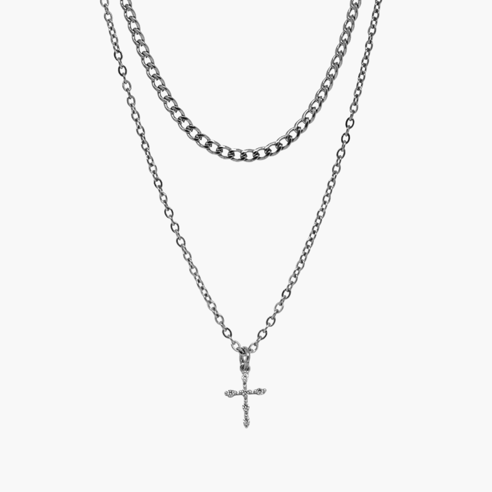DOPPIA COLLANA CROCE