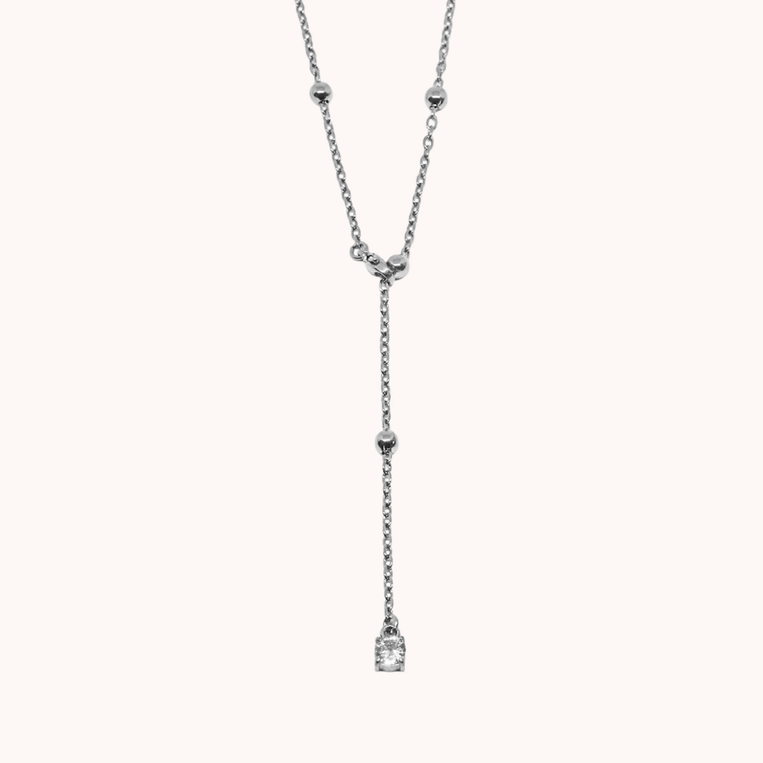 COLLANA LUNGA CON ZIRCONE