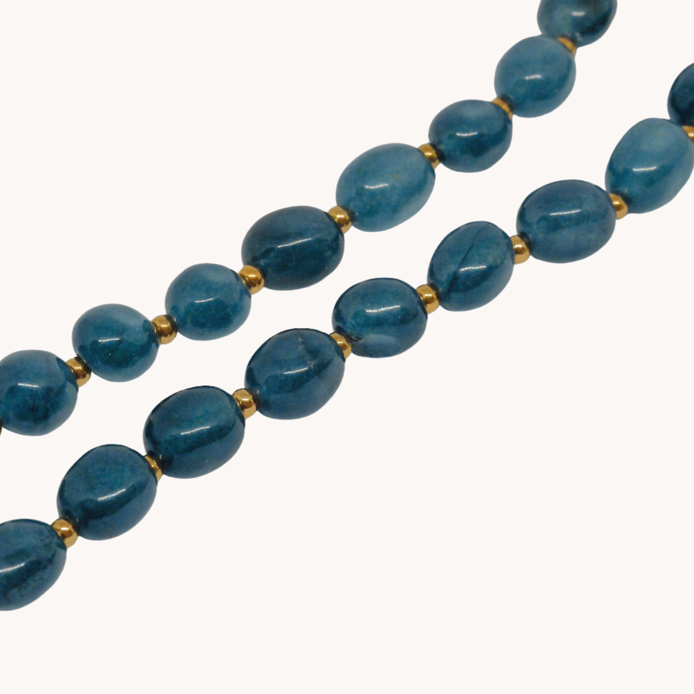GIROCOLLO PERLE BLU CON LUNA