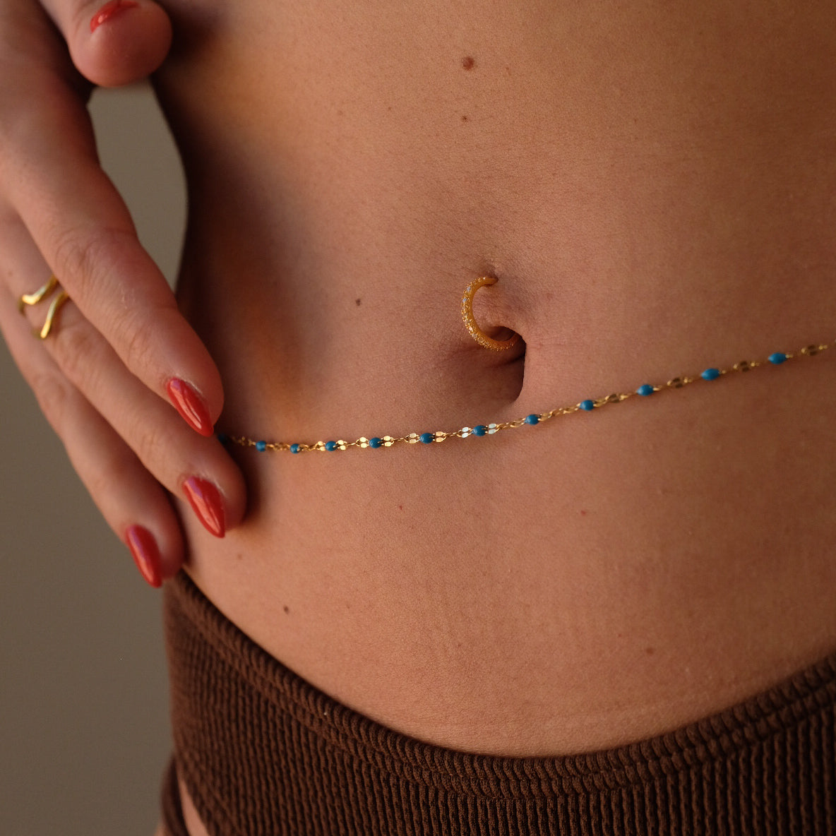 BODY CHAIN ORO/TURCHESE - Regolabile
