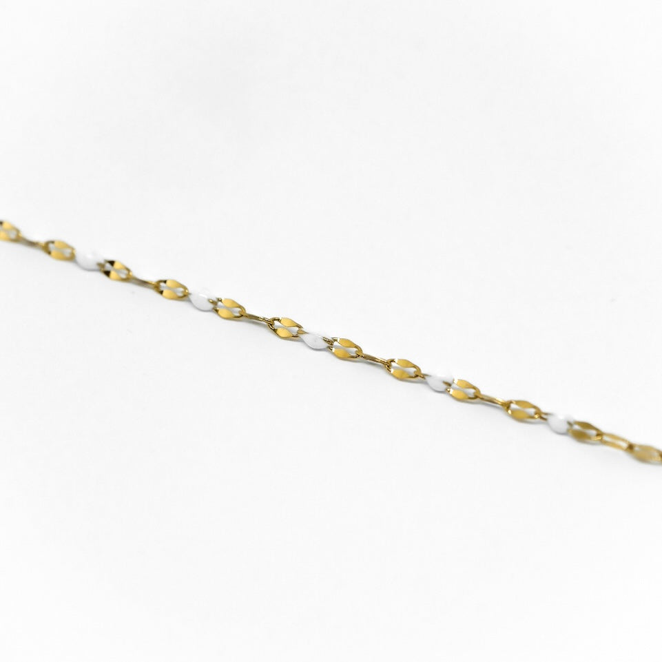 BODY CHAIN ORO/BIANCA - Regolabile
