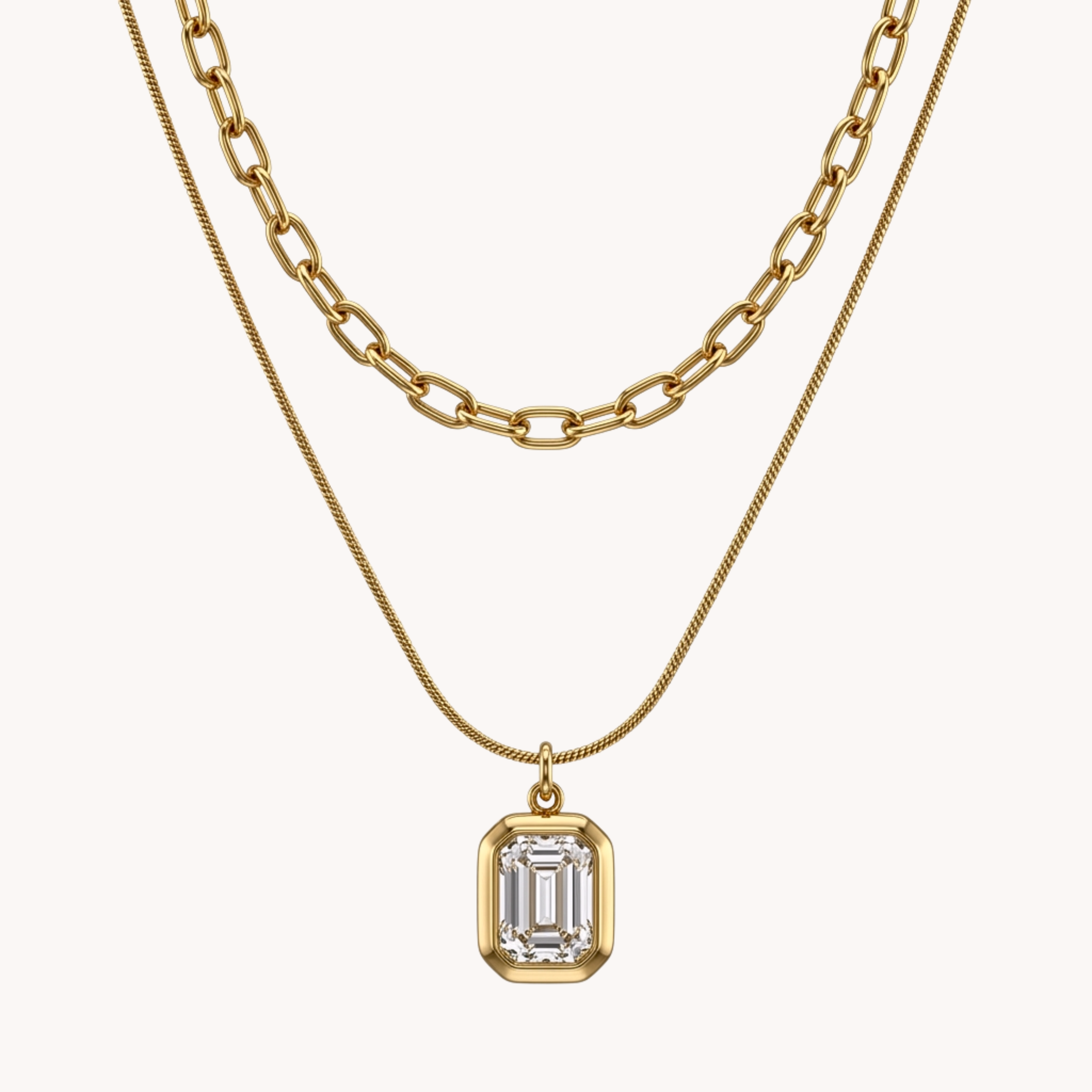DOPPIA COLLANA ZIRCONE