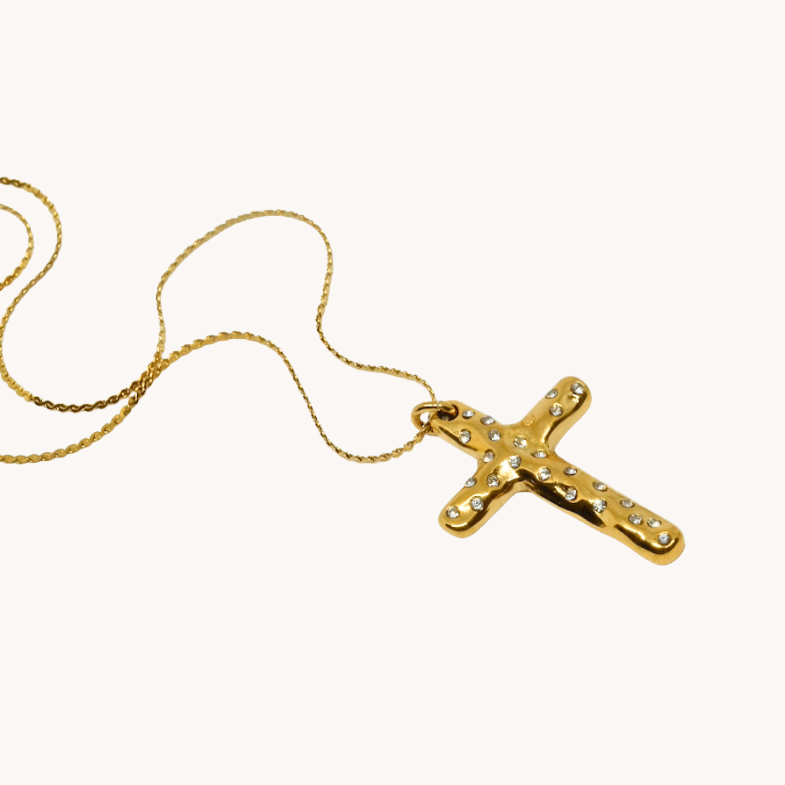 COLLANA CROCE ZIRCONATA