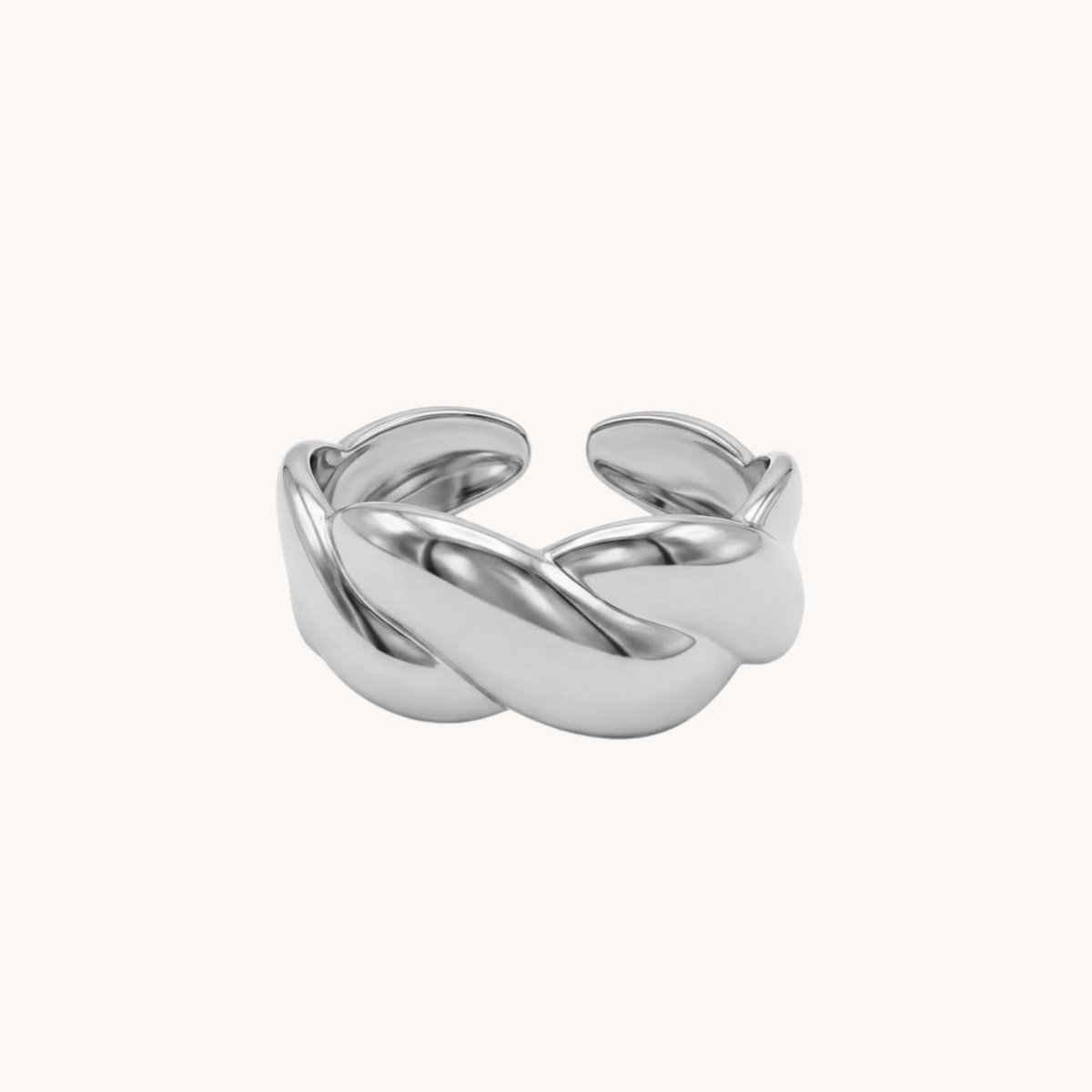 Anello Eternal Wave Statement Effetto Nodo argento - VANDEM