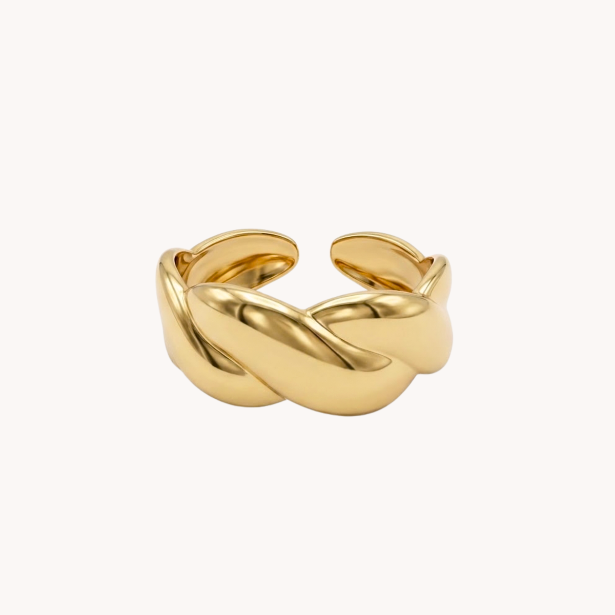 Anello Eternal Wave Statement Effetto Nodo oro - VANDEM