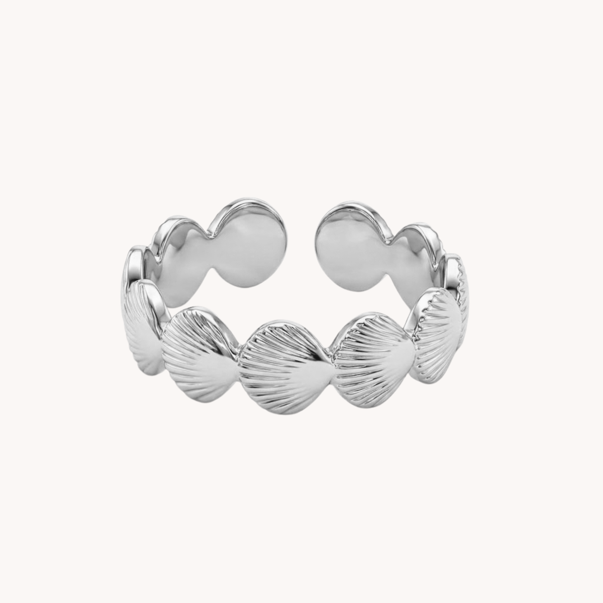 Anello Shell Crown Ghirlanda di Conchiglie argento - VANDEM