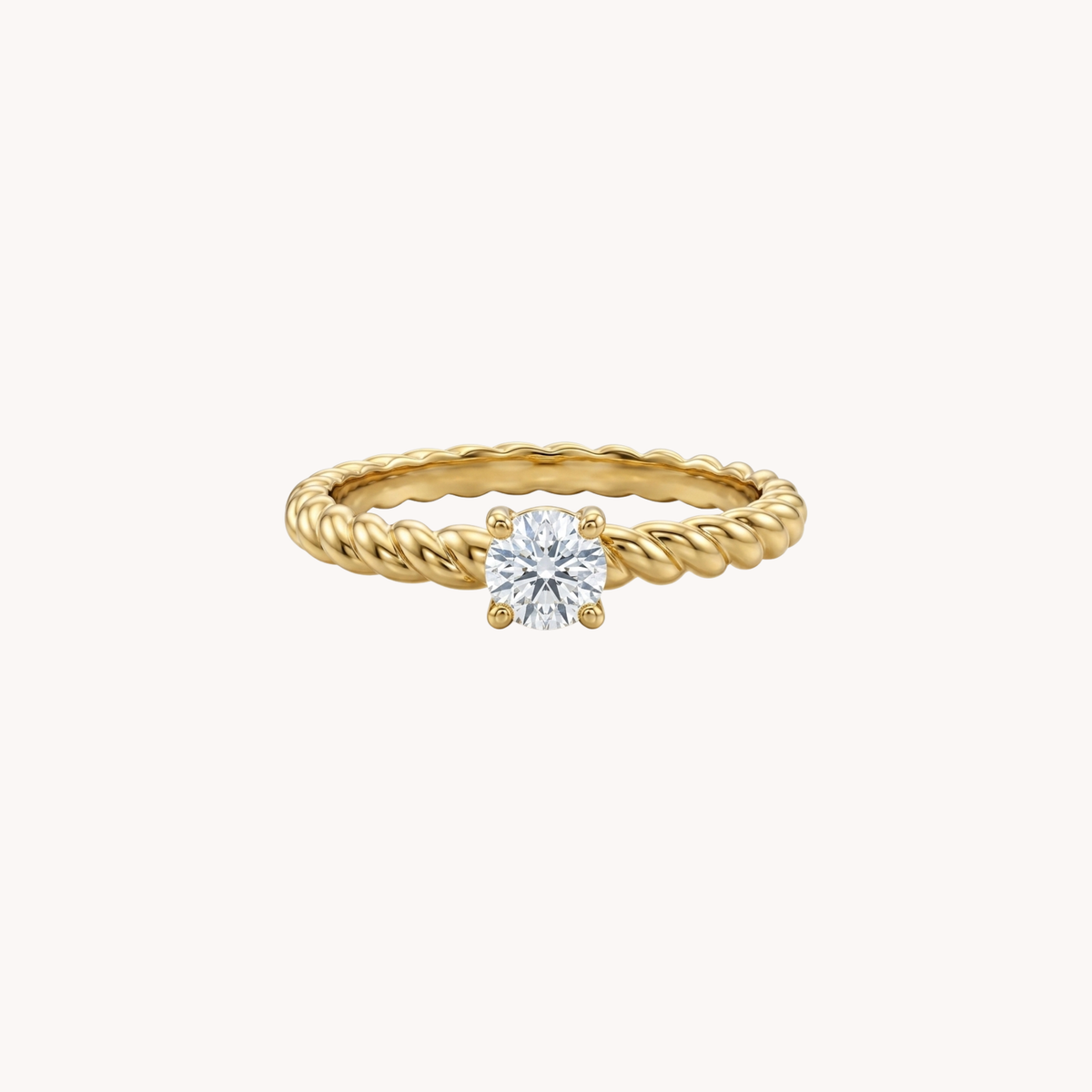 Anello Spiral Diamond a Torchon con Zircone oro - VANDEM