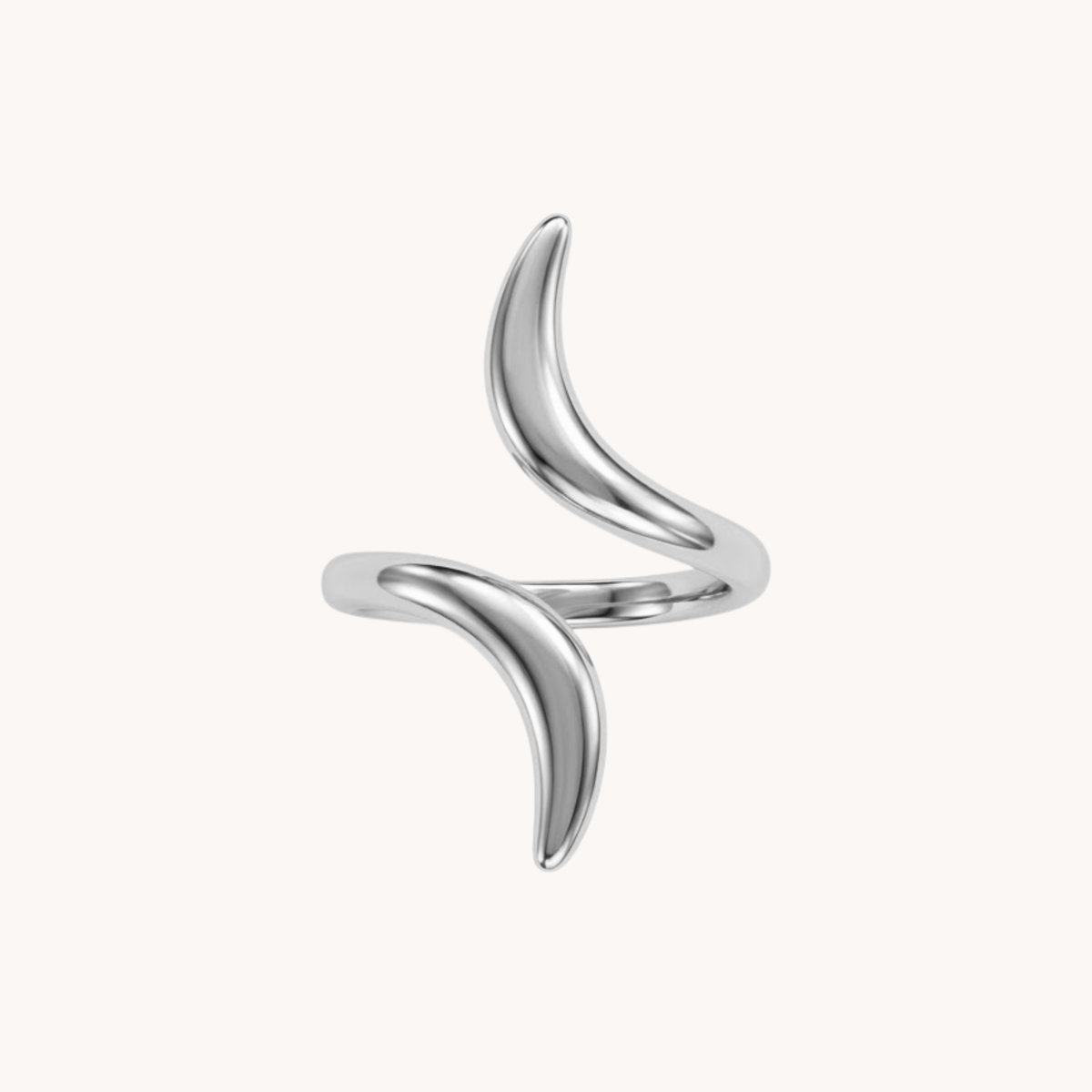 Anello Spiral Statement a Fascia Aperta argento - VANDEM