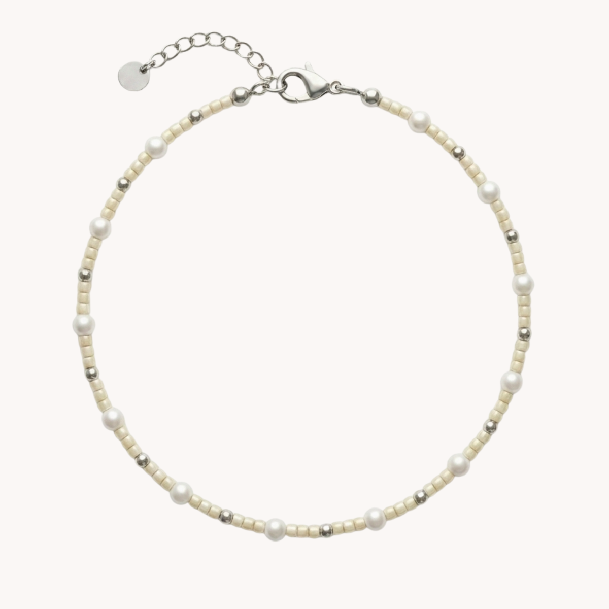 Cavigliera Ivory Shimmer - Dettaglio Ravvicinato - VANDEM