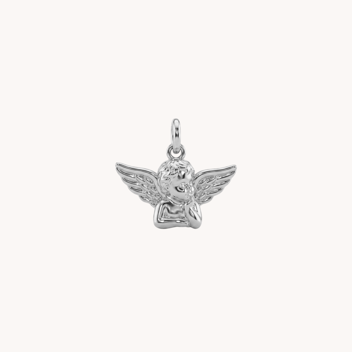 Ciondolo angelo custode cherubino 3D argento - VANDEM