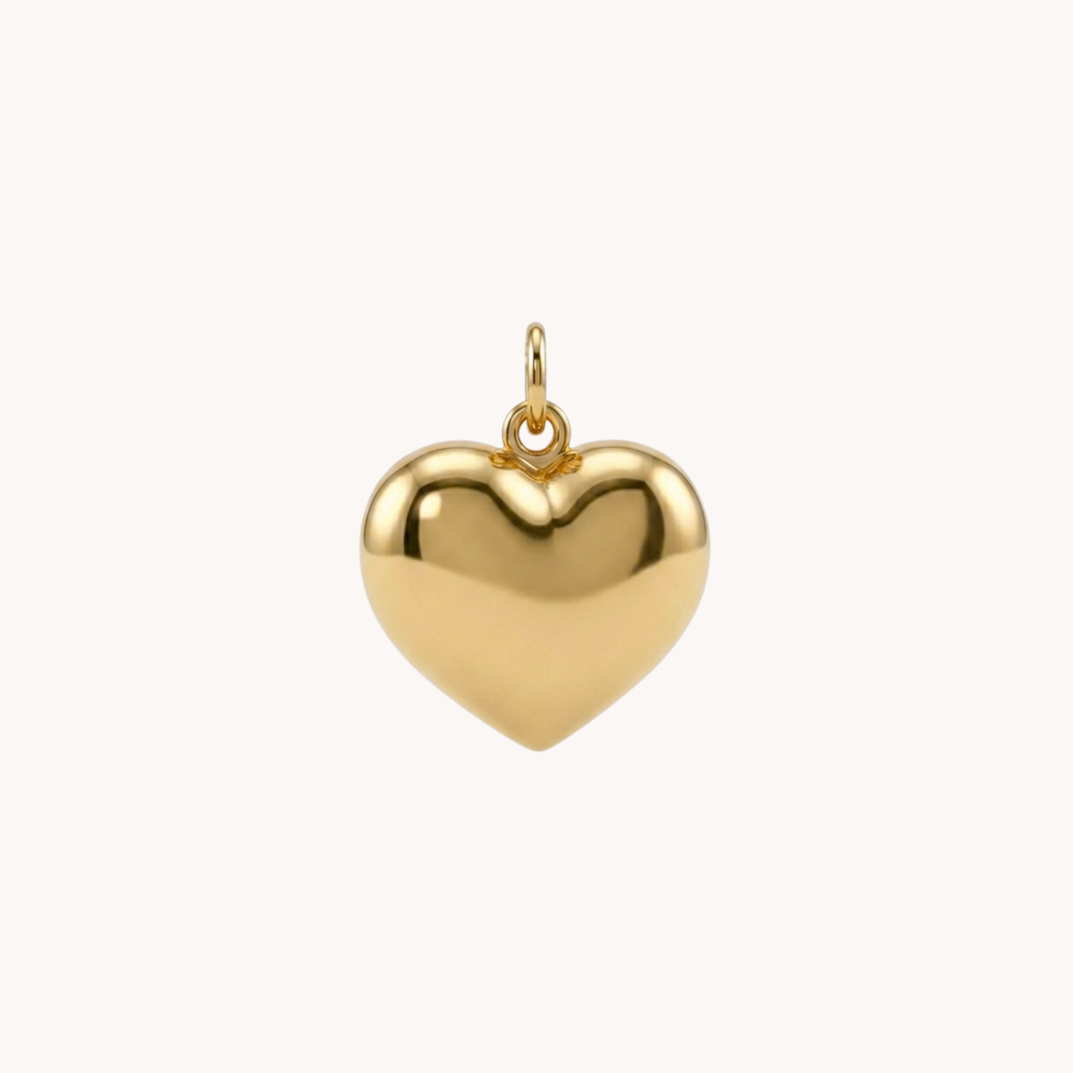 Ciondolo cuore grande bombato liscio oro - VANDEM