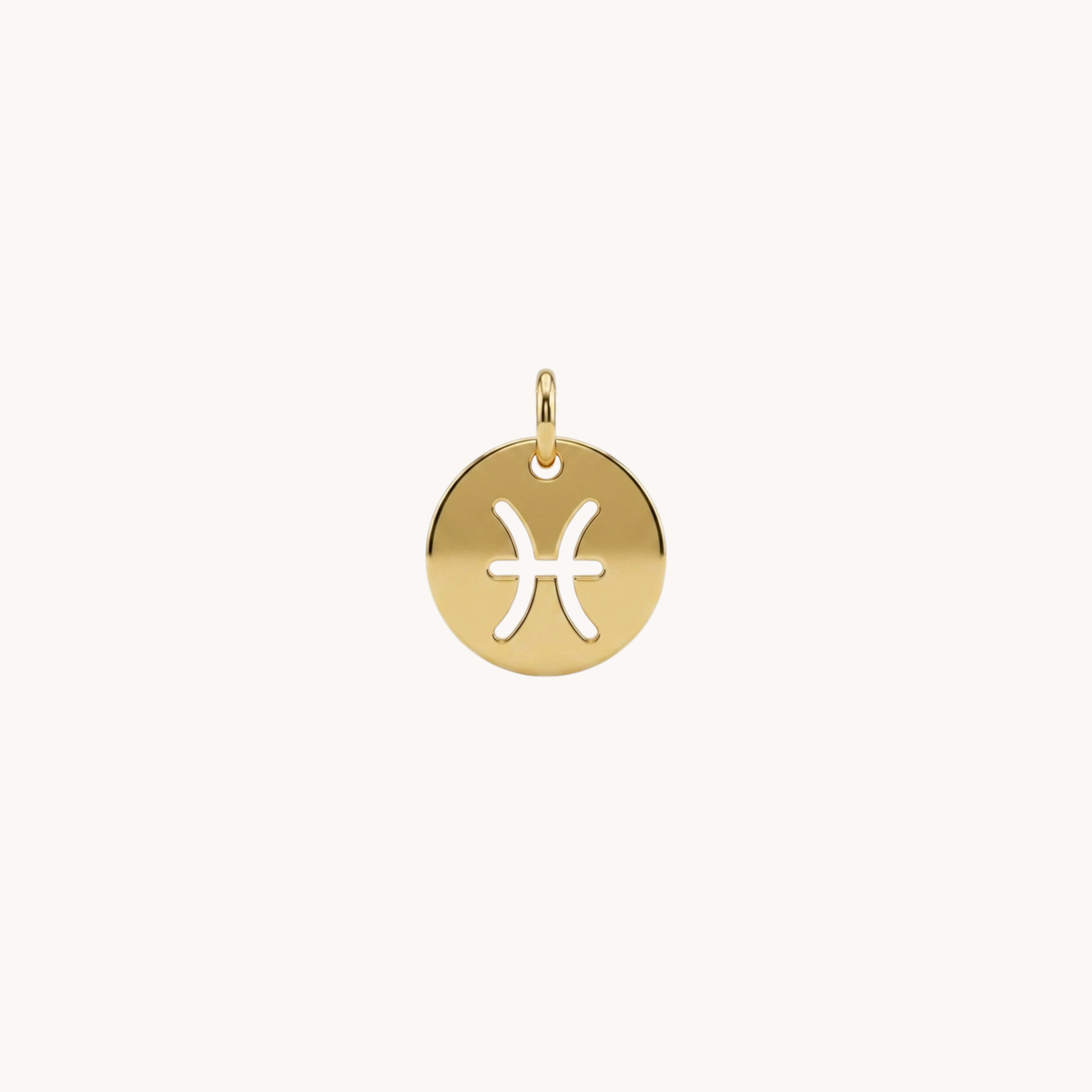 Ciondolo medaglia segno zodiacale Pesci oro - VANDEM