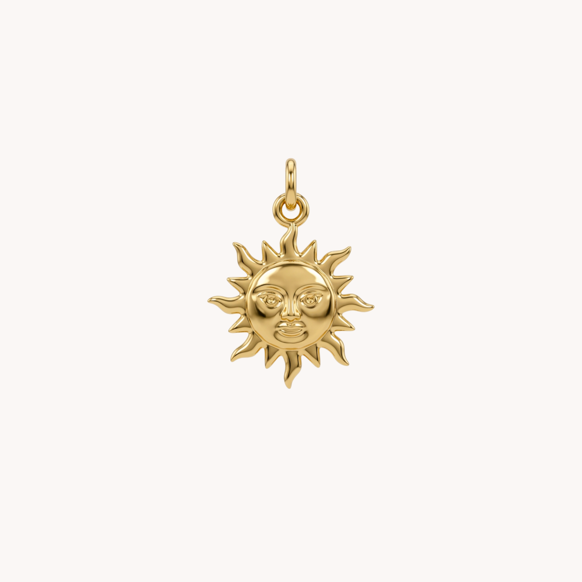 Ciondolo sole antico mini con volto oro - VANDEM