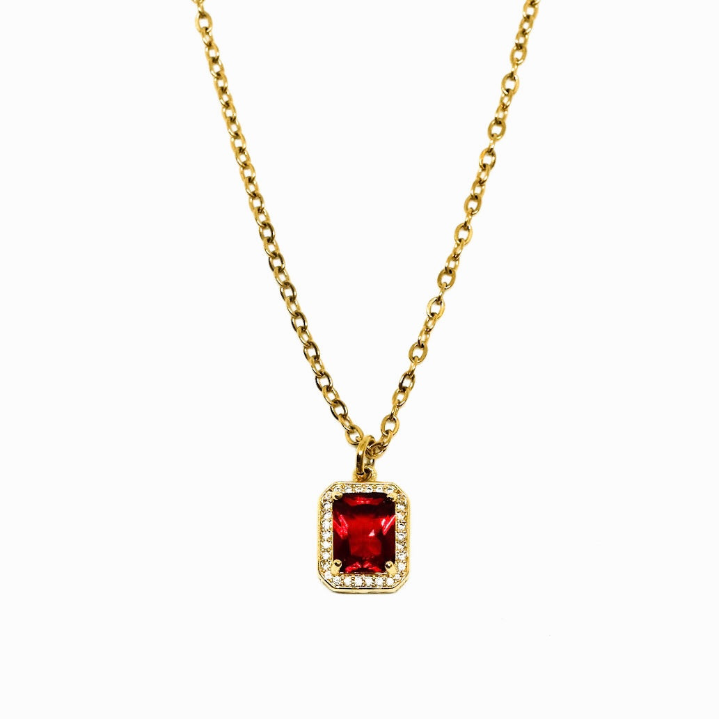 COLLANA ZIRCONE QUADRATO