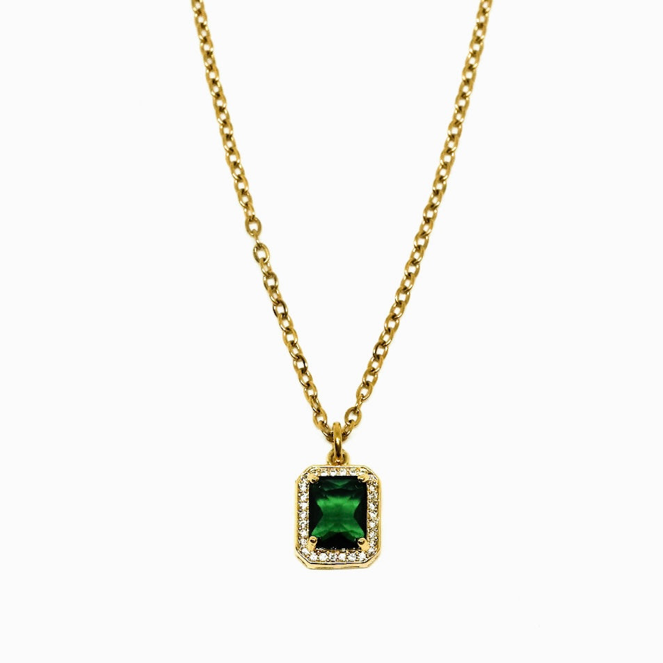 COLLANA ZIRCONE QUADRATO